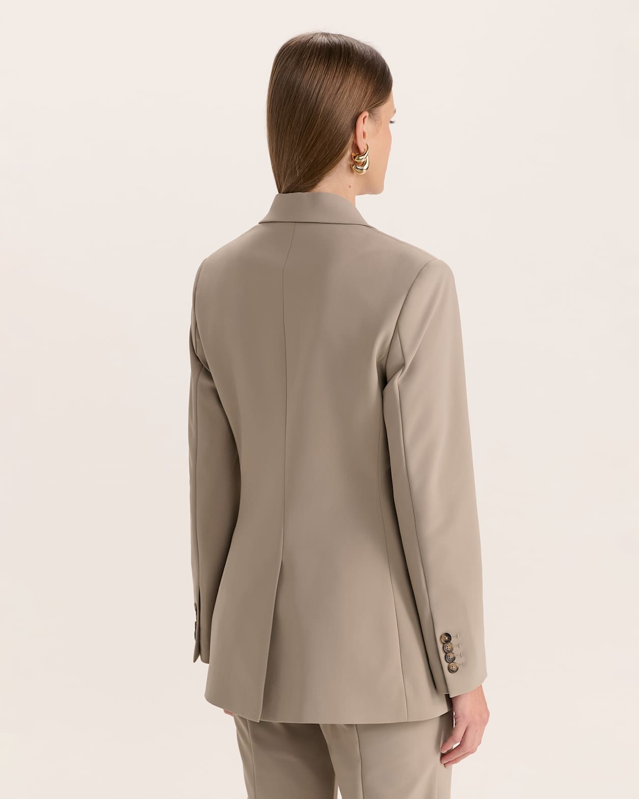 Deia Double Breasted Blazer in LIGHT TAUPE