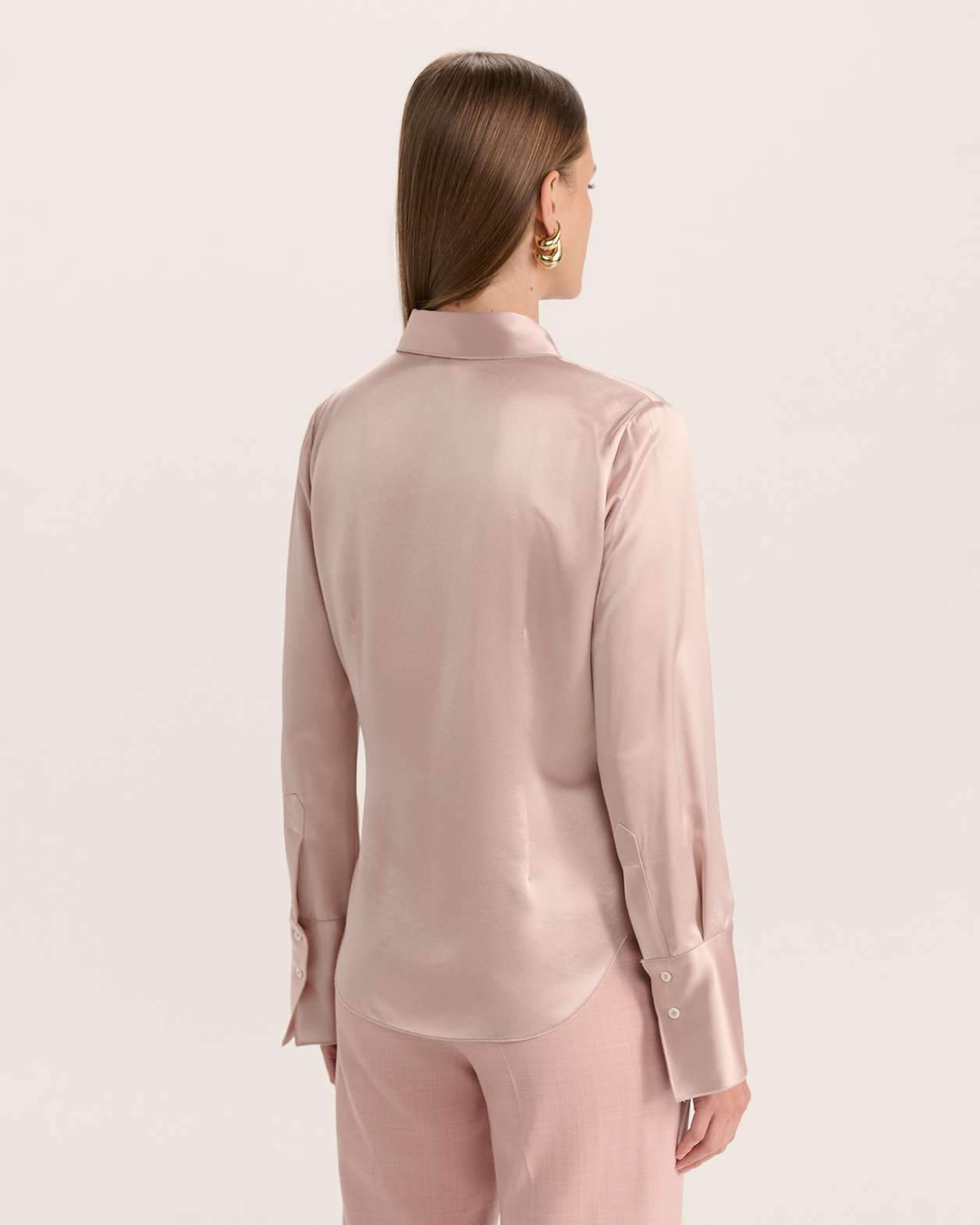 Sallee Satin Shirt in PINK