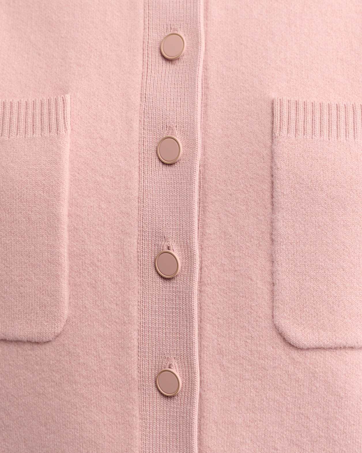 Boiled Wool Vest in PINK