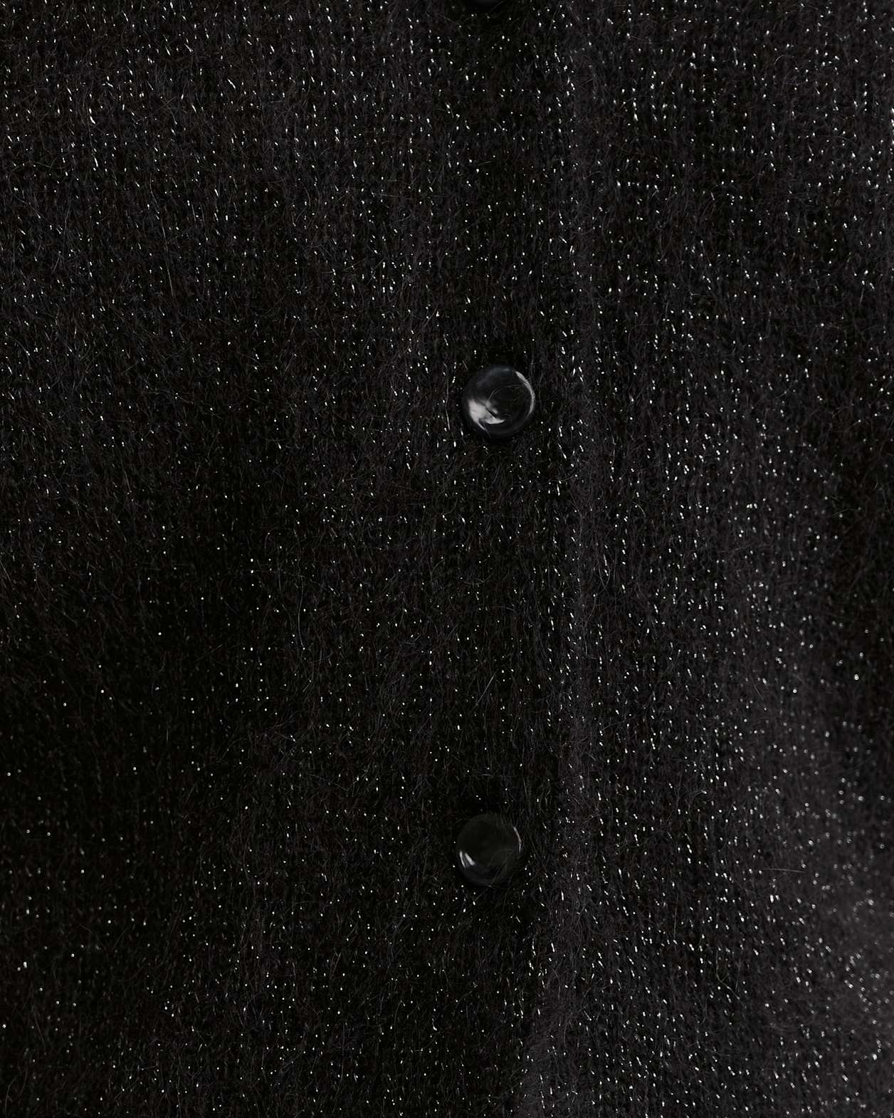 Maisy Mohair Wool Long Sleeve Cardi in BLACK