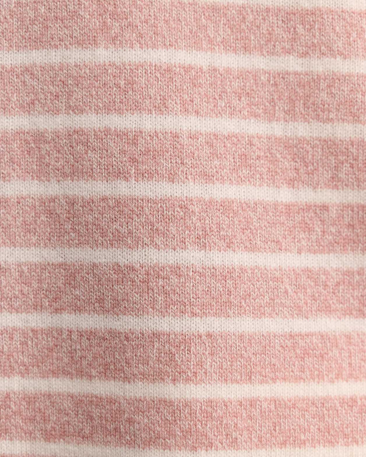 Nora Wool Cashmere Stripe Knit in PINK MELANGE