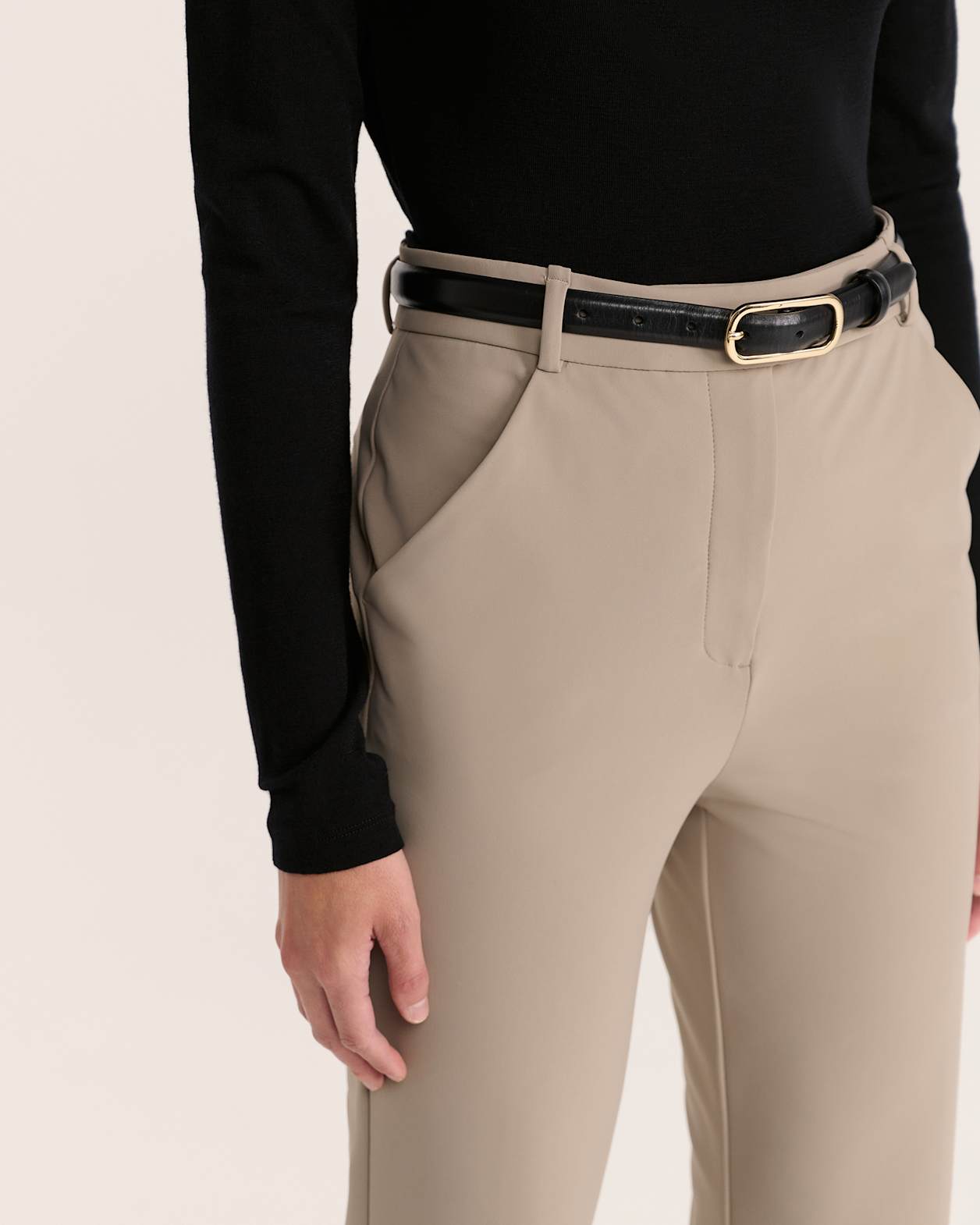 Deia Straight Leg Pant in LIGHT TAUPE