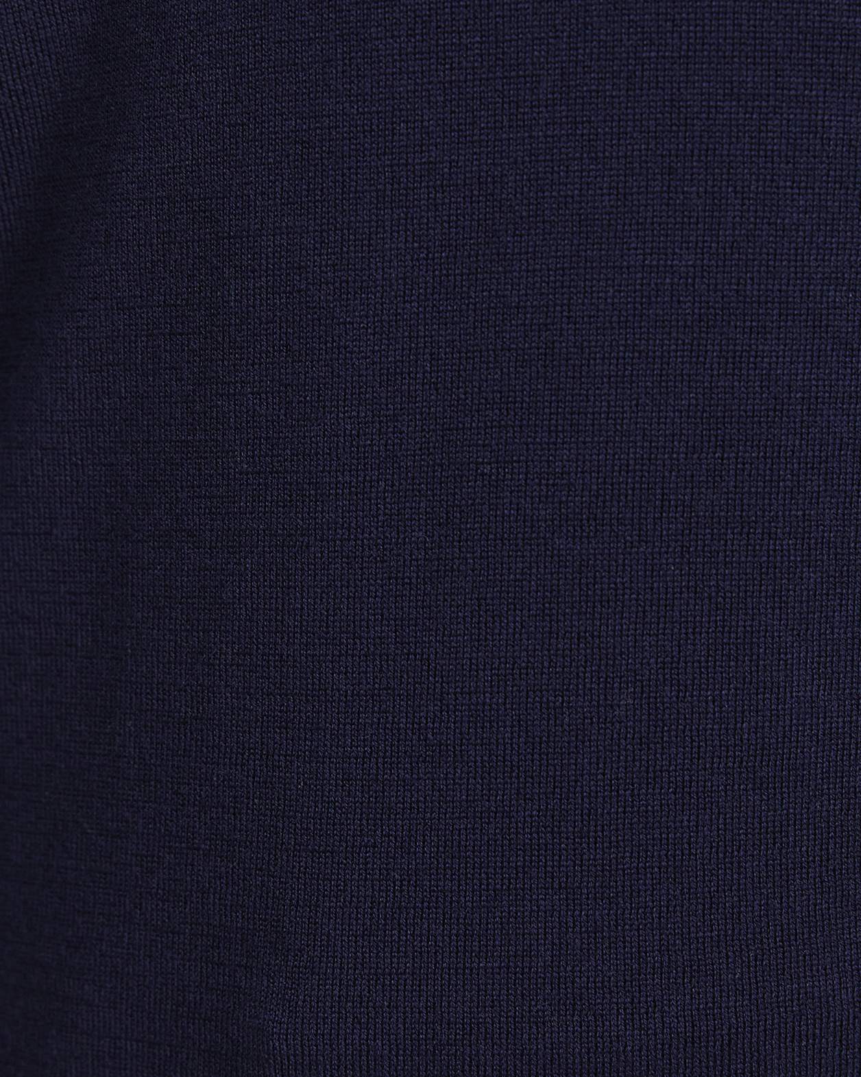 Franklin Merino Wool Long Sleeve Polo in NAVY