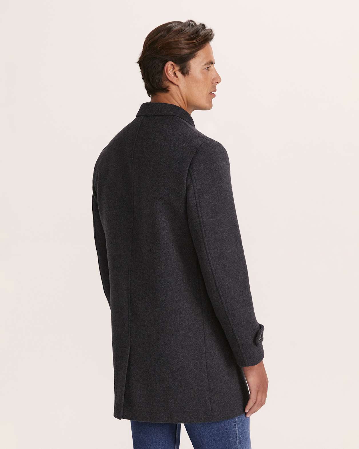 Christopher Wool Overcoat in DEEP GREY