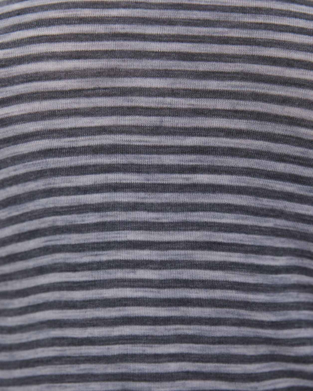 Coco Wool Striped Long Sleeve Top in GREY/CHARCOAL