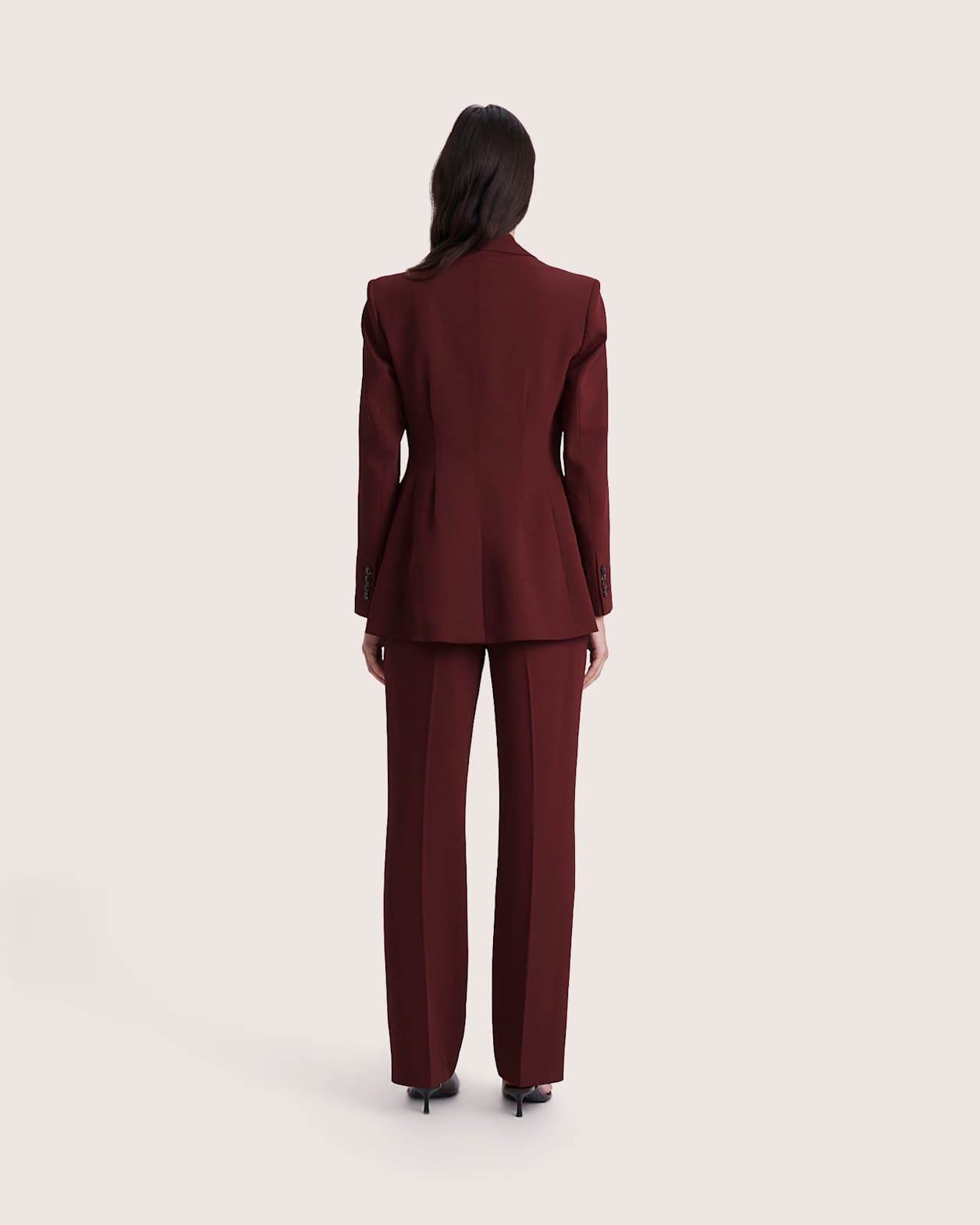 Dharma Stitch Detail Blazer in BERRY