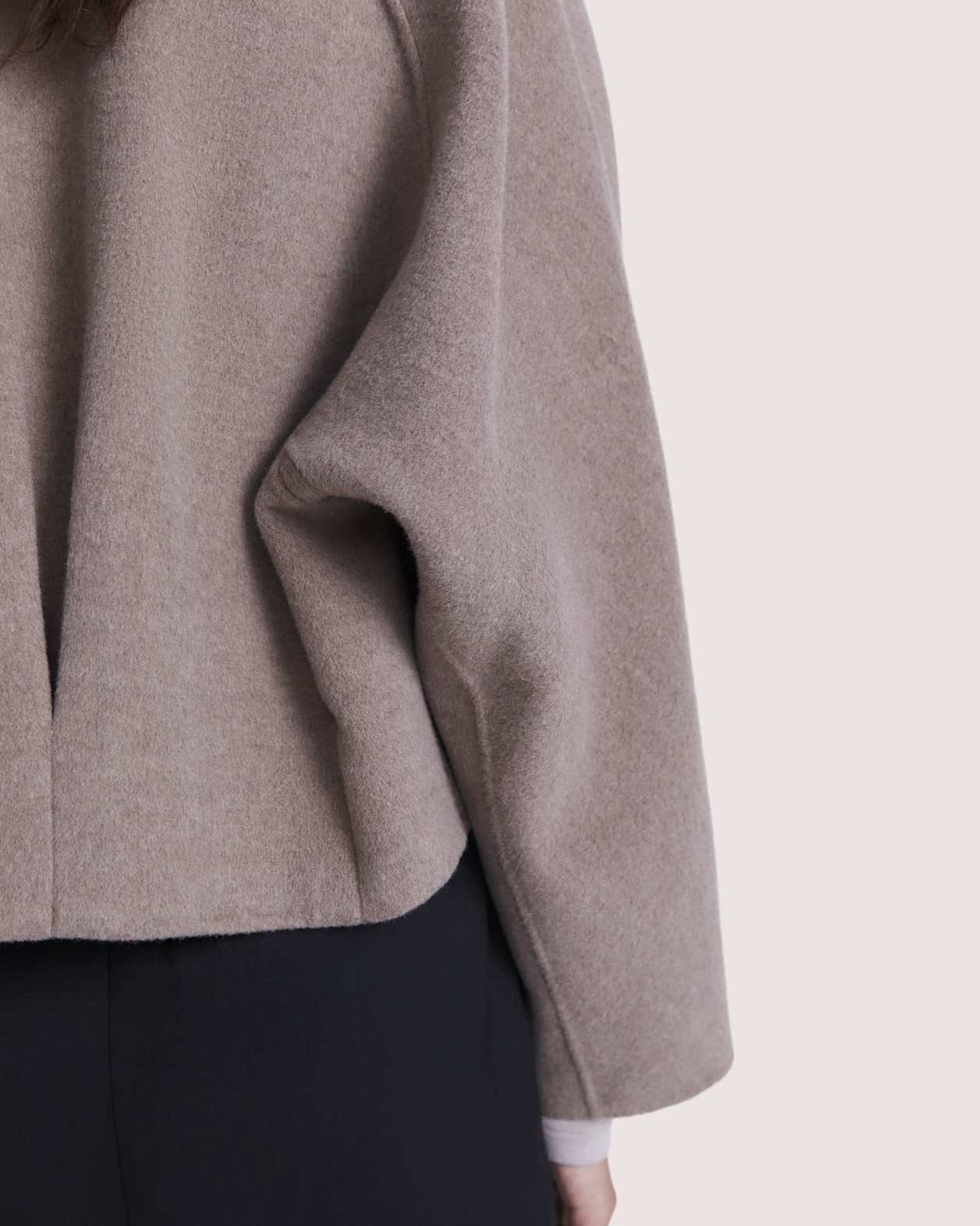 Kayla Wool Bomber Jacket in MINK