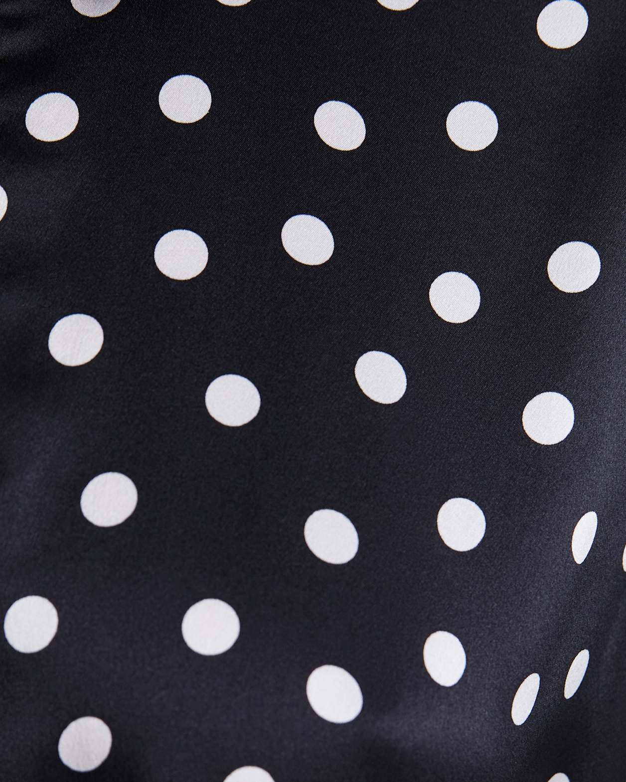 Presley Silk Mini Shirt Dress in BLACK/IVORY