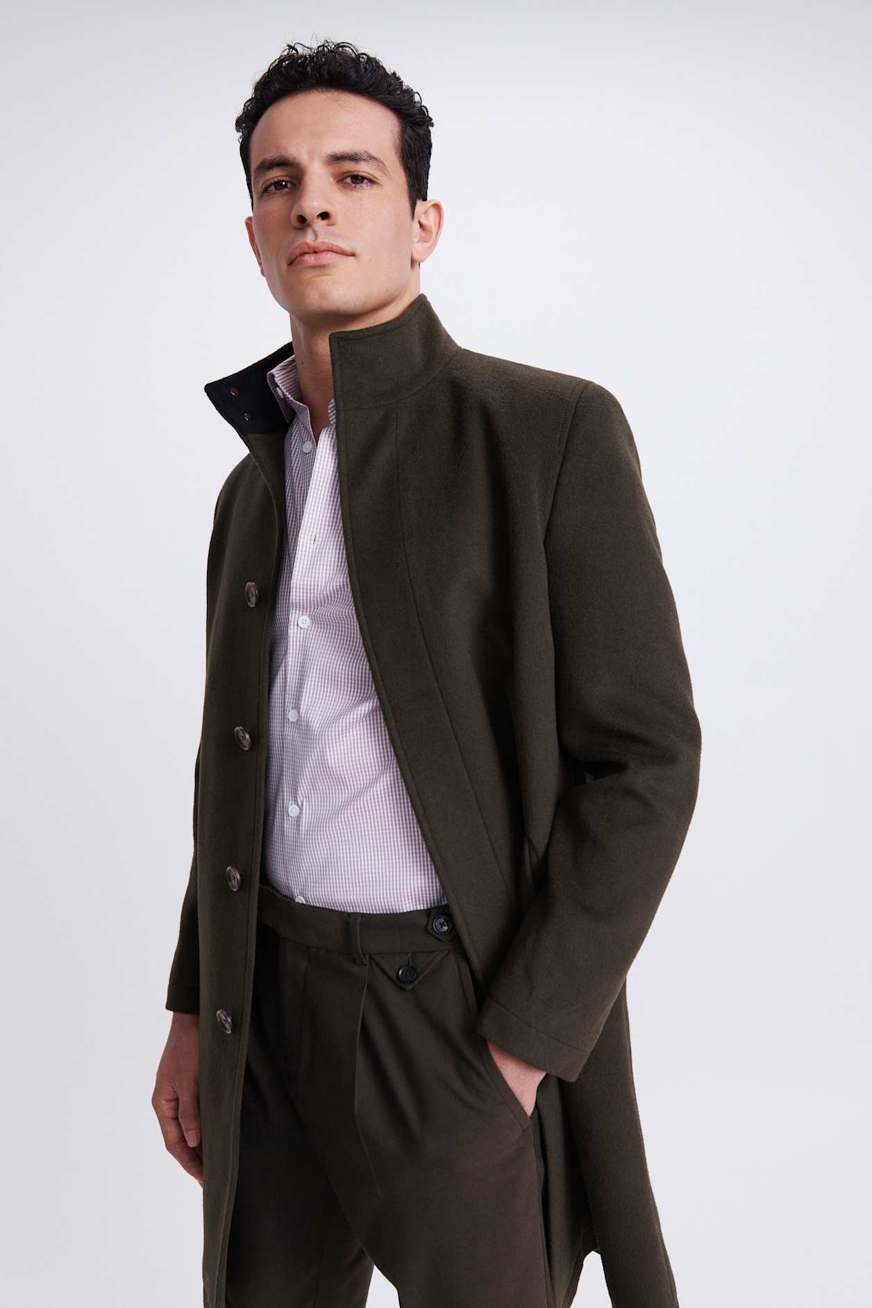 Hofmann Wool Overcoat in KHAKI