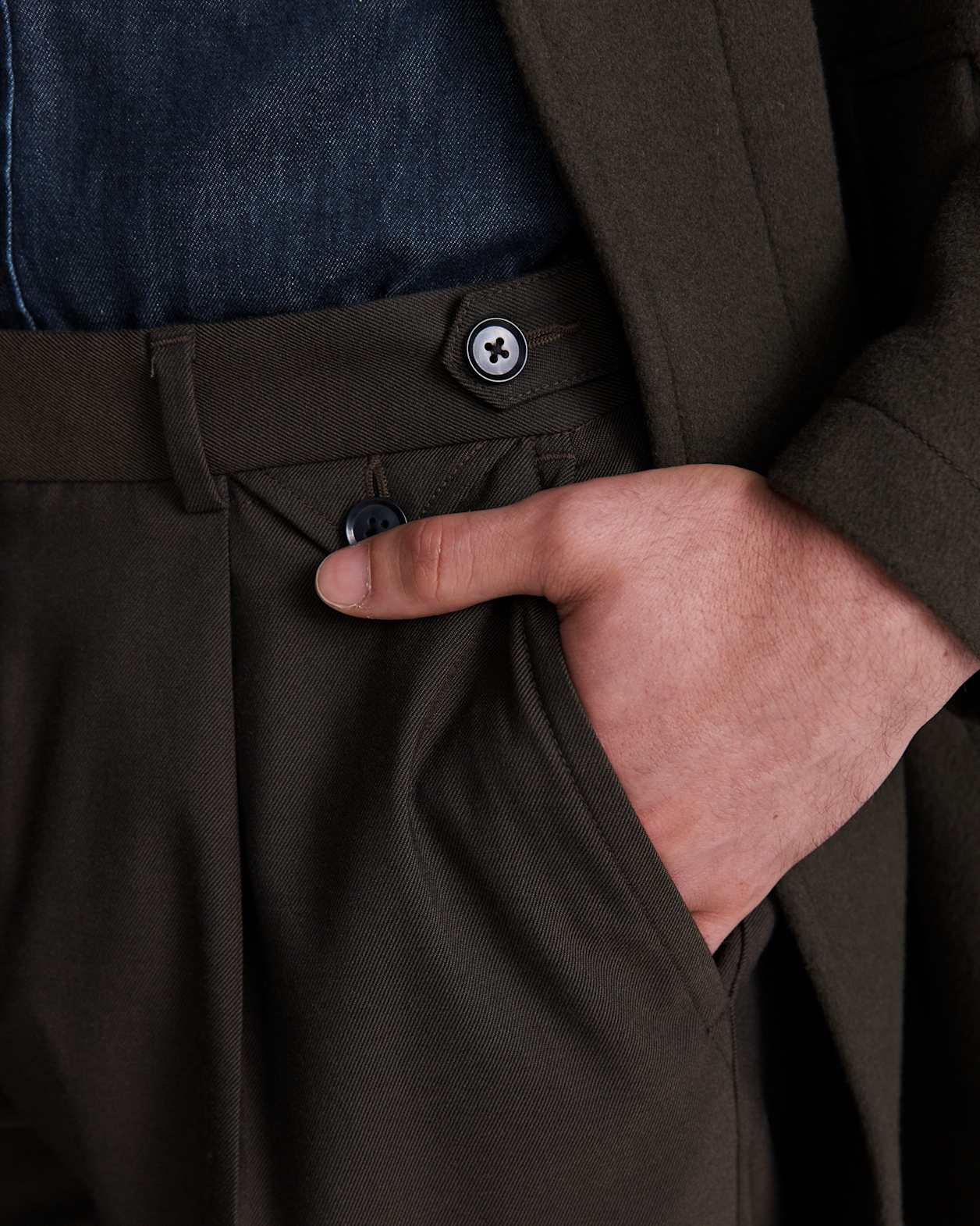 Hofmann Wool Overcoat in KHAKI