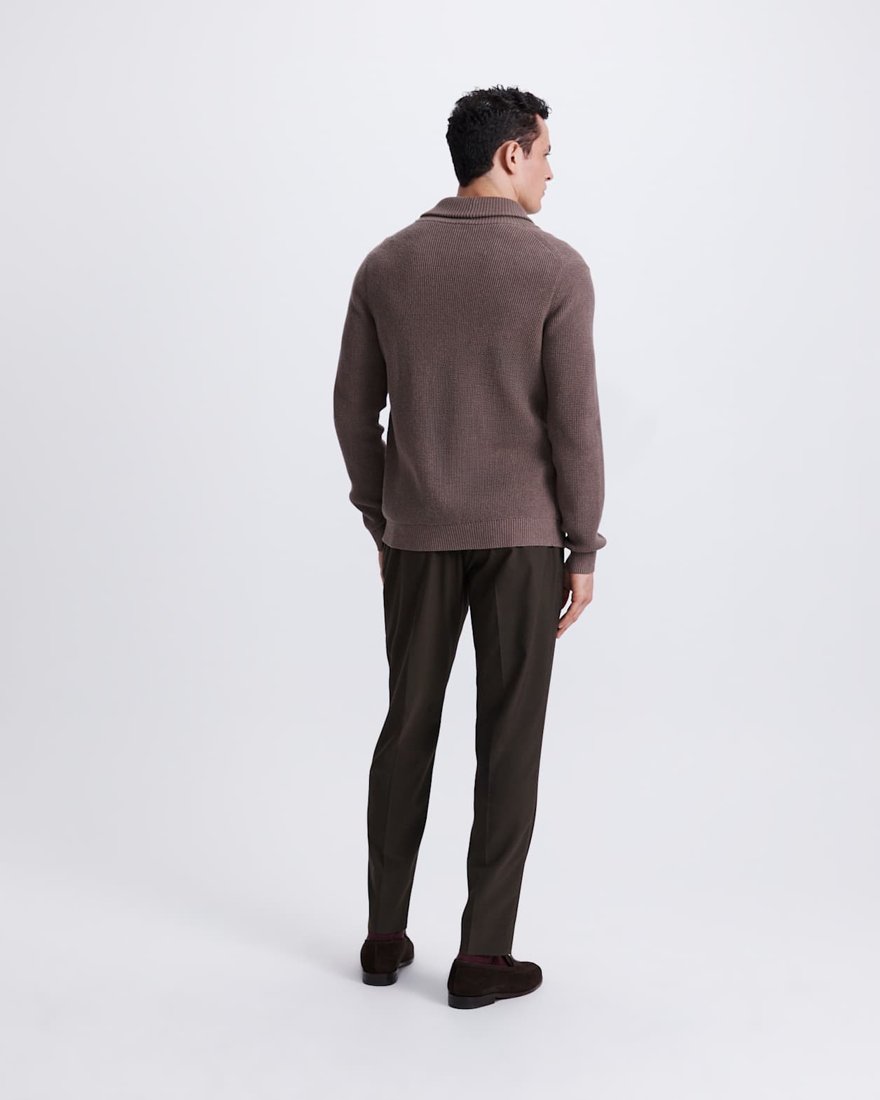 Angus Shawl Cardigan in BARK