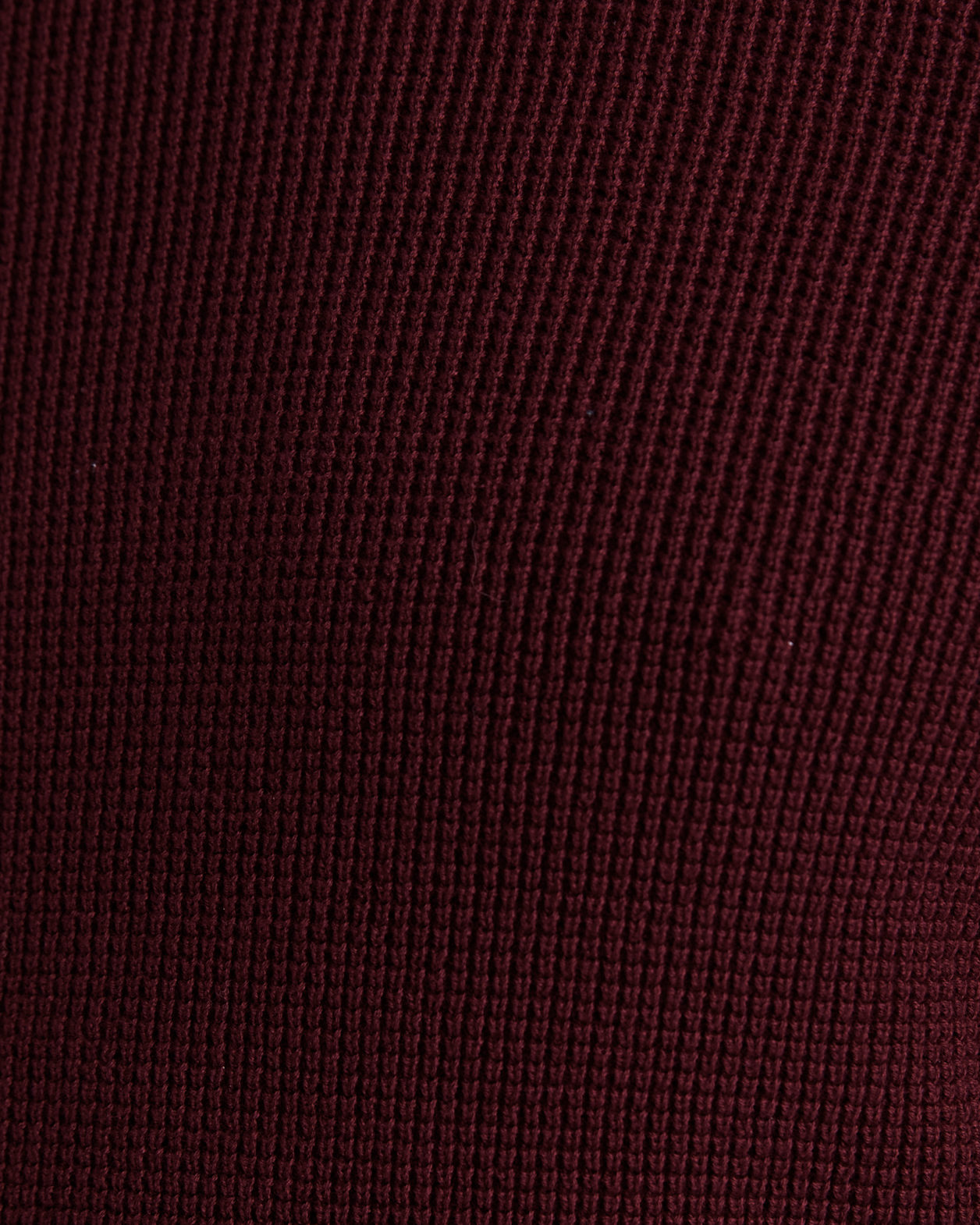 Angus Textured Cotton Crew Knit in WINE