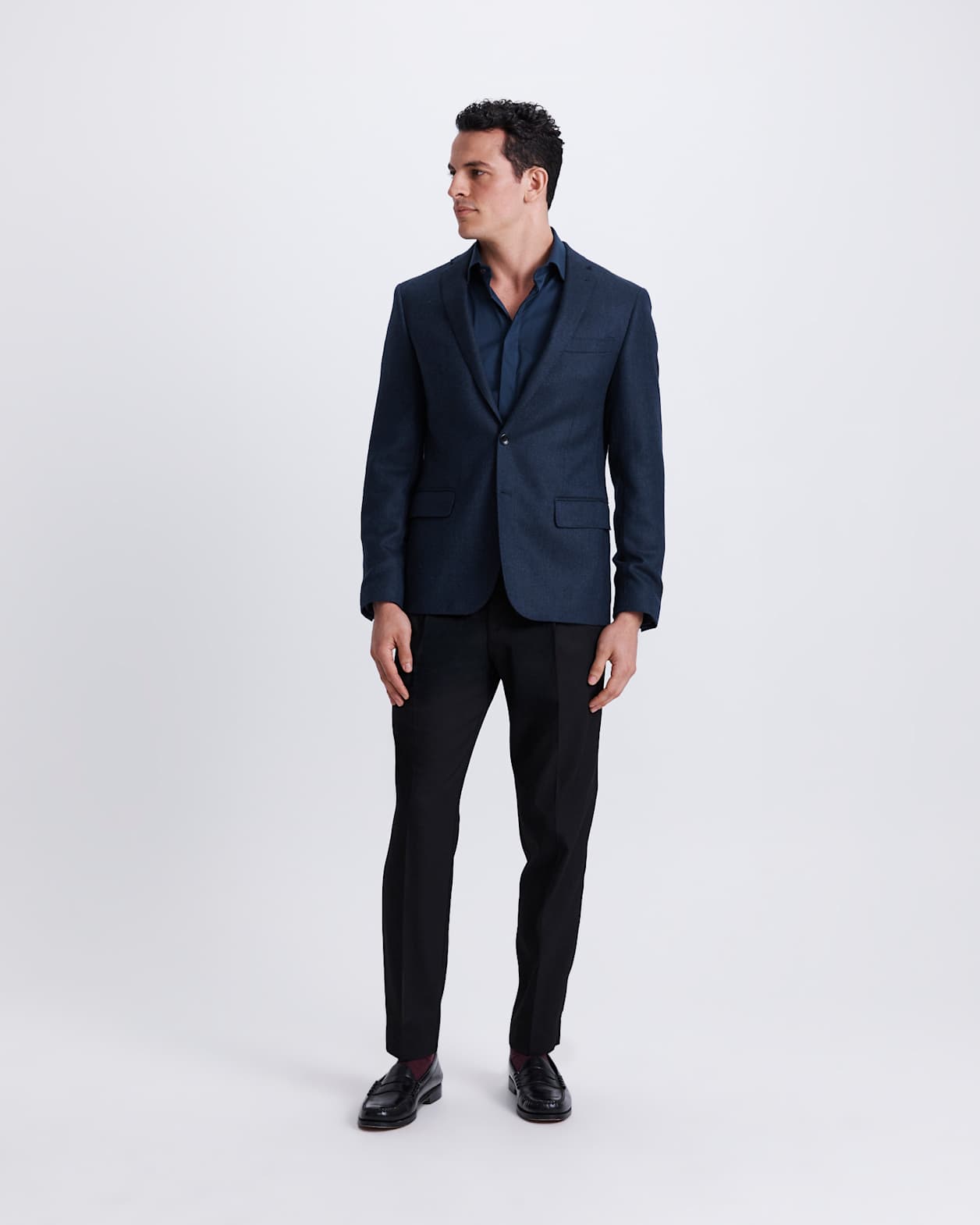 George Item Wool Jacket in DARK NAVY