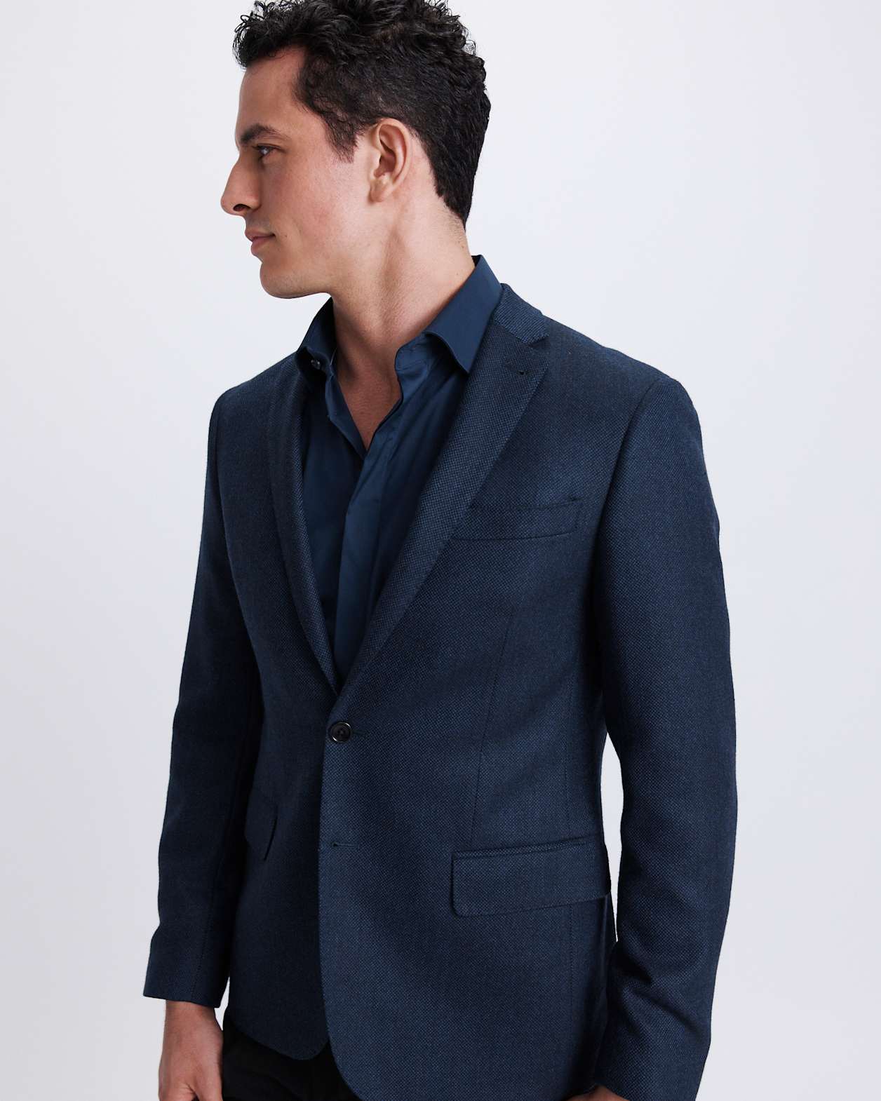George Item Wool Jacket in DARK NAVY