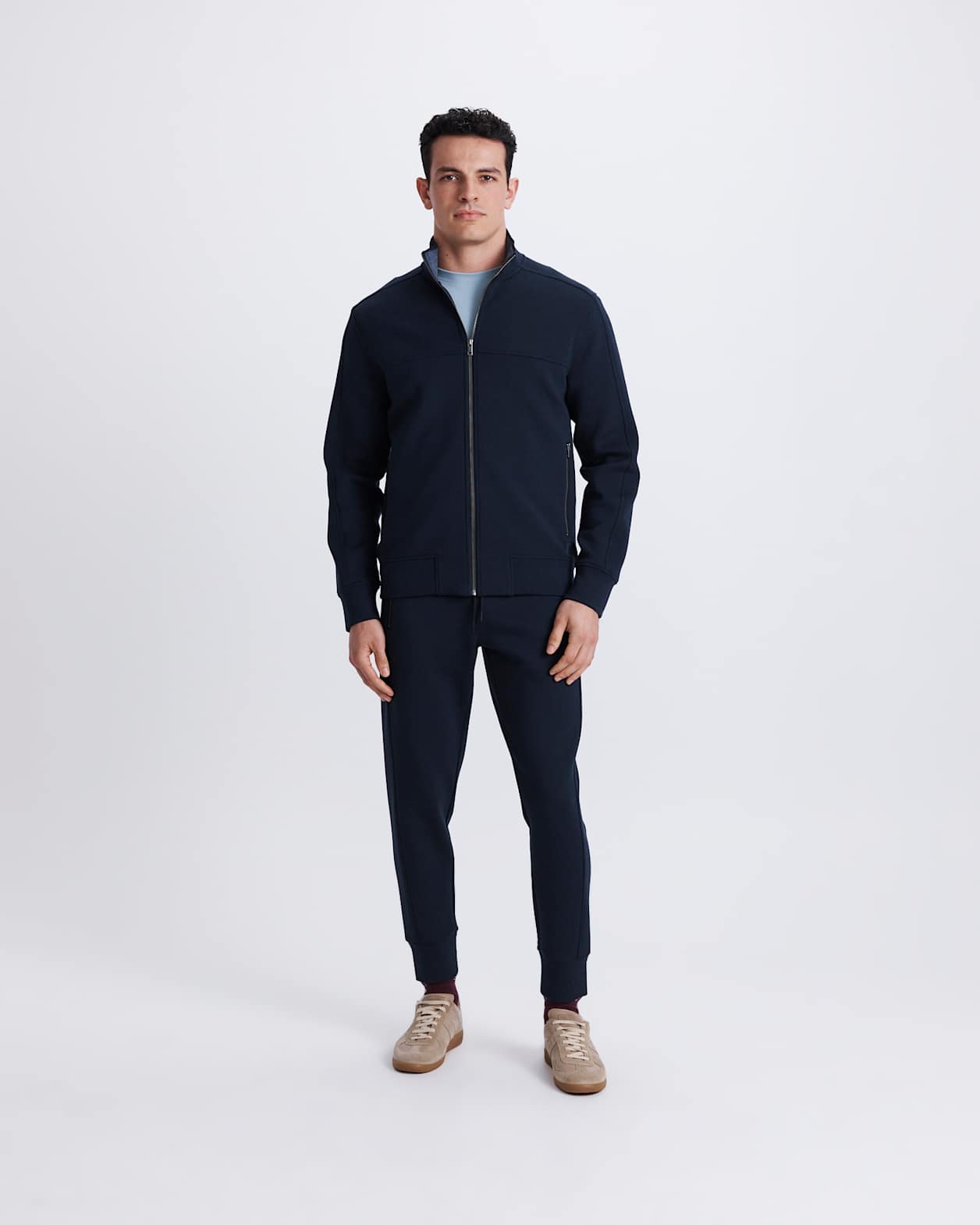 Victor Funnel Neck Jacket in NAVY