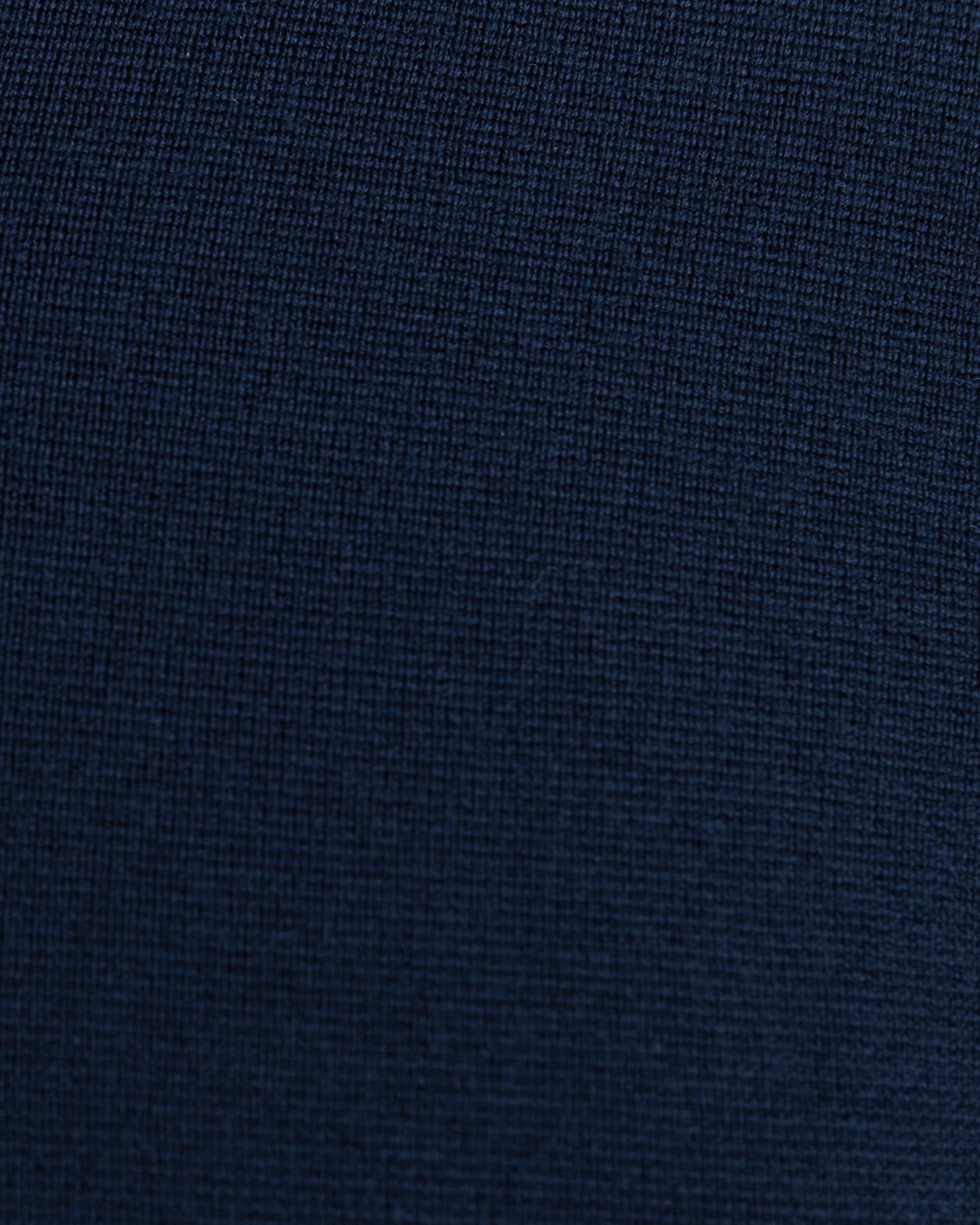Franklin Quarter Zip Wool Knit Polo in NAVY