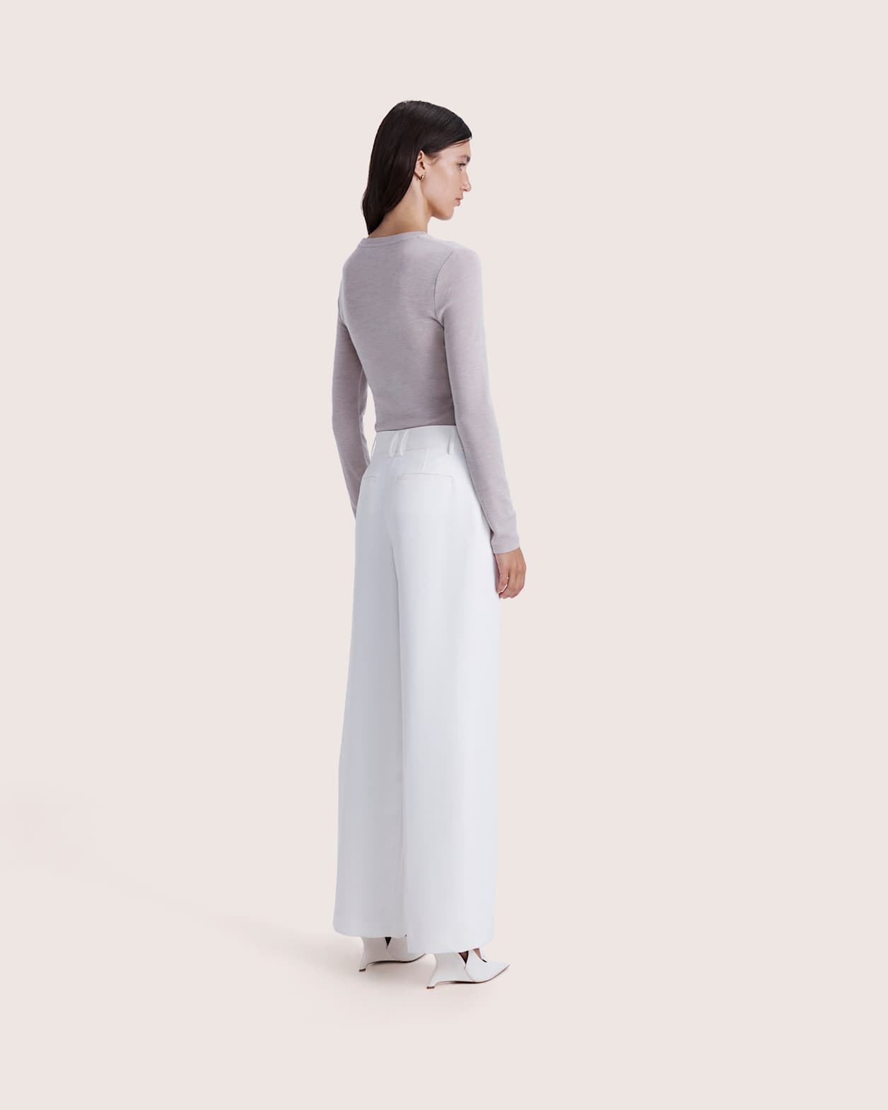 Dharma Tailored Wide Leg Pant in ALABASTER