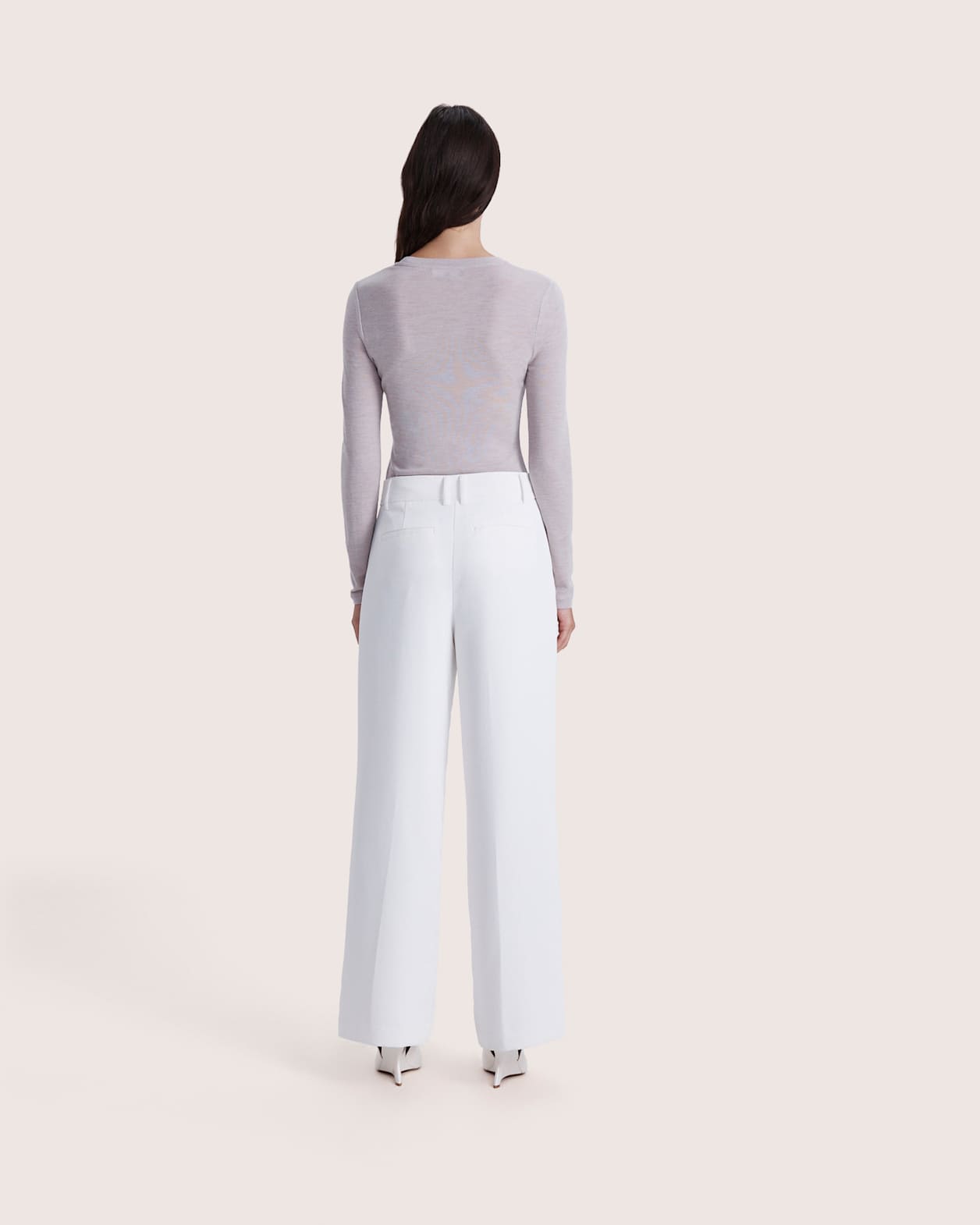 Dharma Tailored Wide Leg Pant in ALABASTER