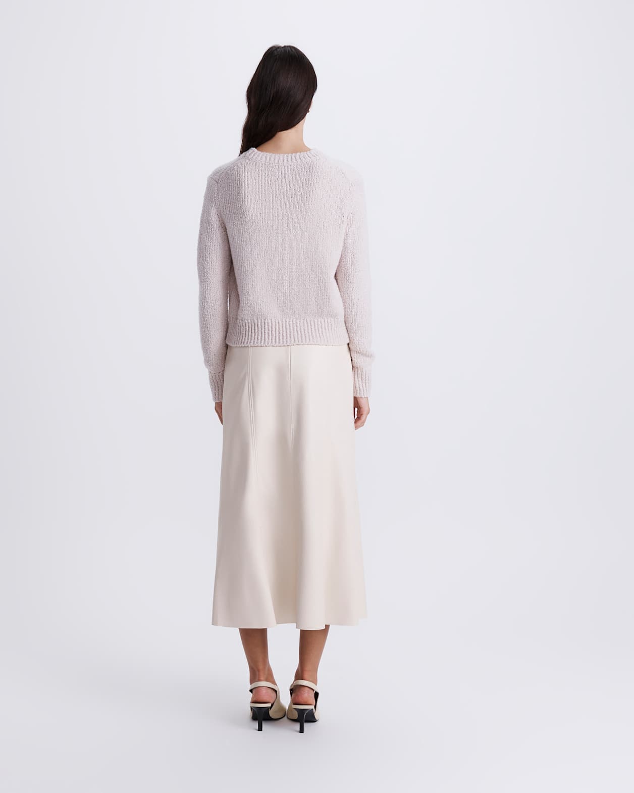 Textured Wool Pullover in SOFT STONE