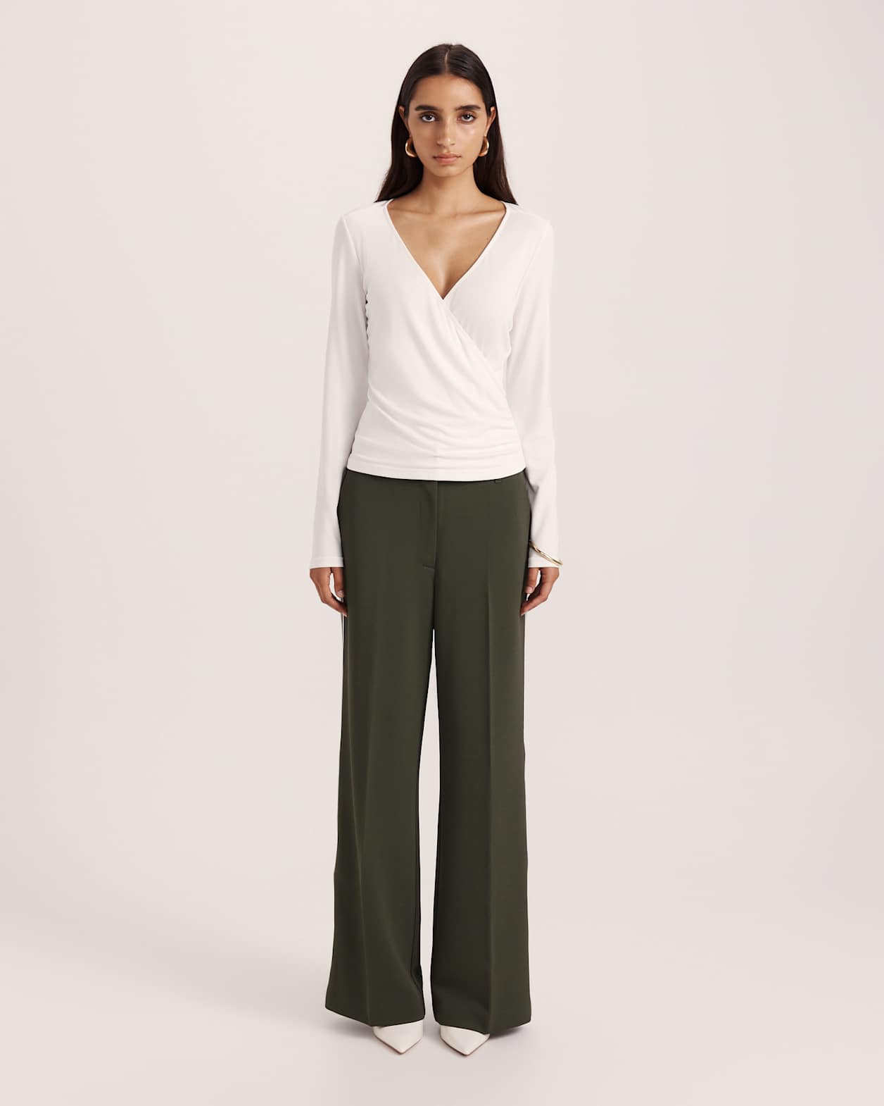 Jodie Wrap Top in IVORY