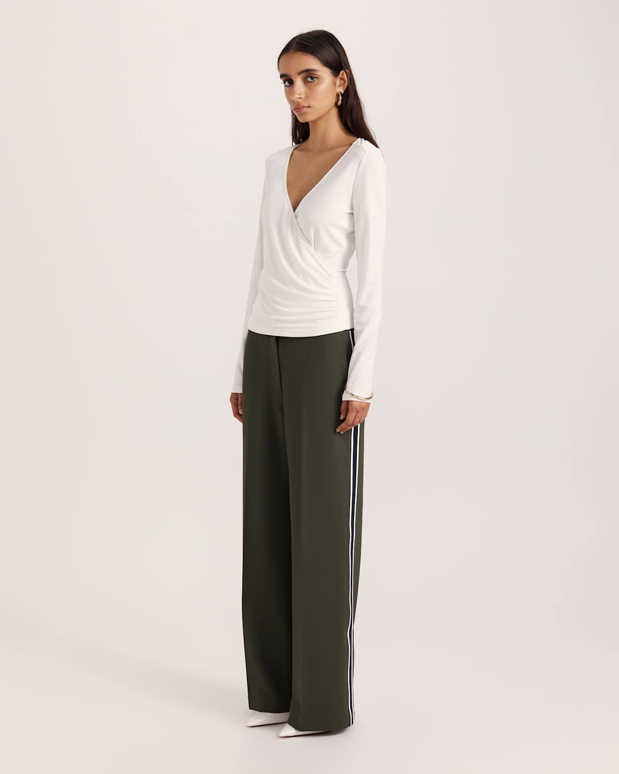 Jodie Wrap Top in IVORY
