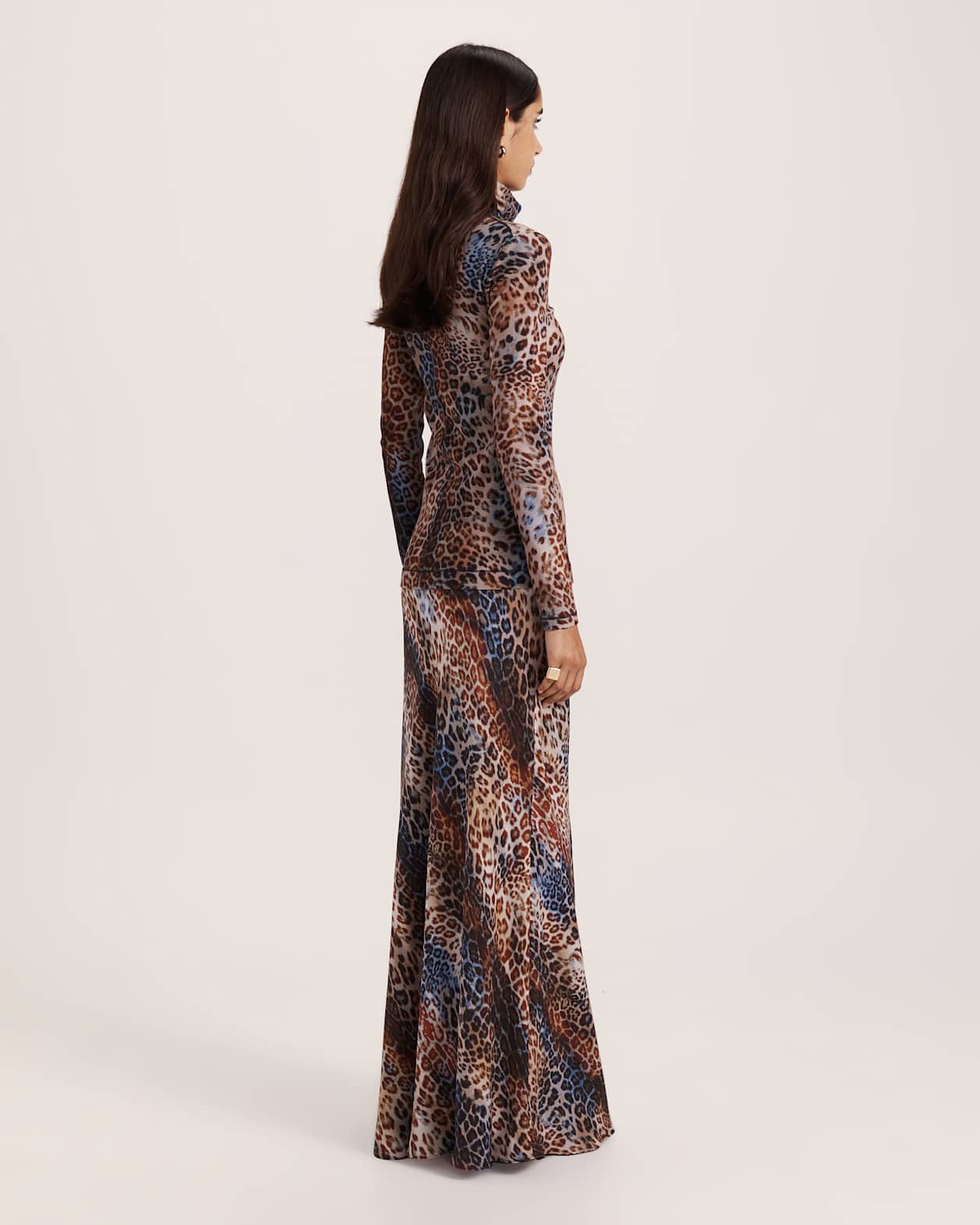 Malia Print Long Sleeve Rib Tee in MULTI