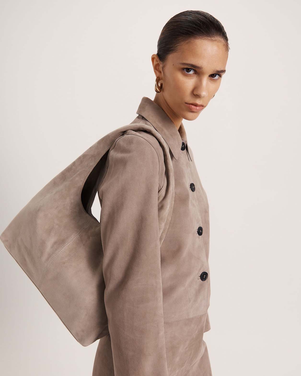 Nadia Suede Jacket in MINK