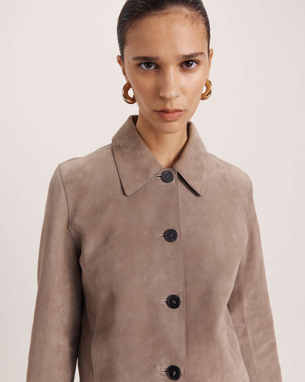 Nadia Suede Jacket in MINK