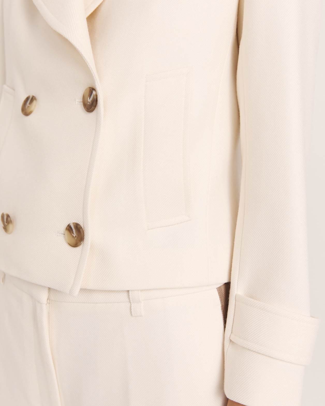 Prudence Short Coat in MILK