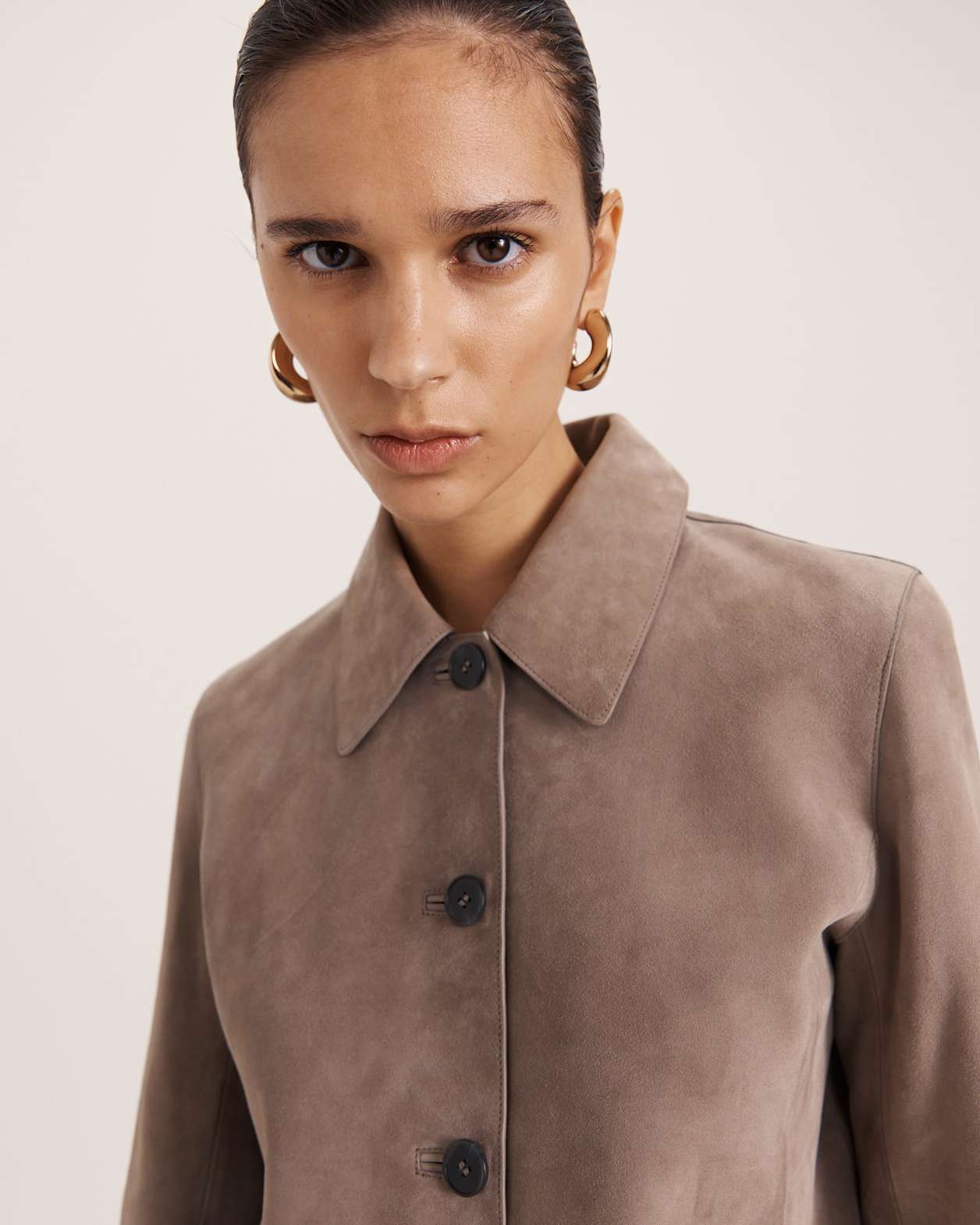 Nadia Suede Jacket in MINK