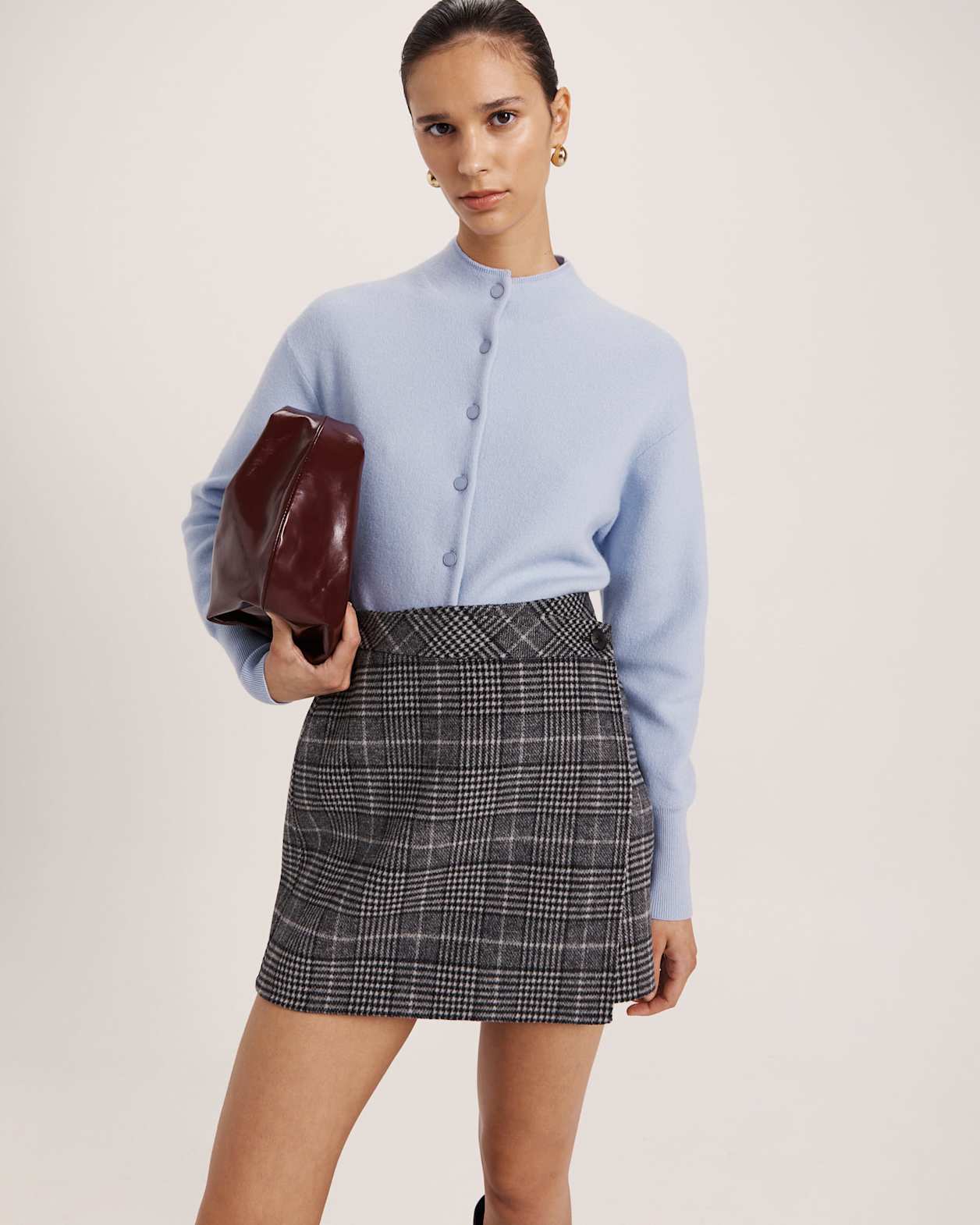 Boiled Wool Batwing Cardi in PERIWINKLE