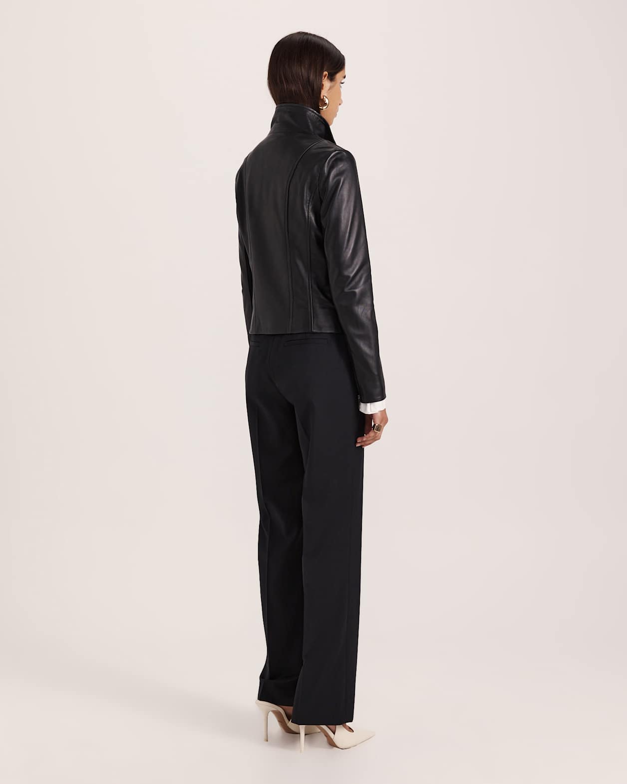 Lola Leather Jacket in BLACK