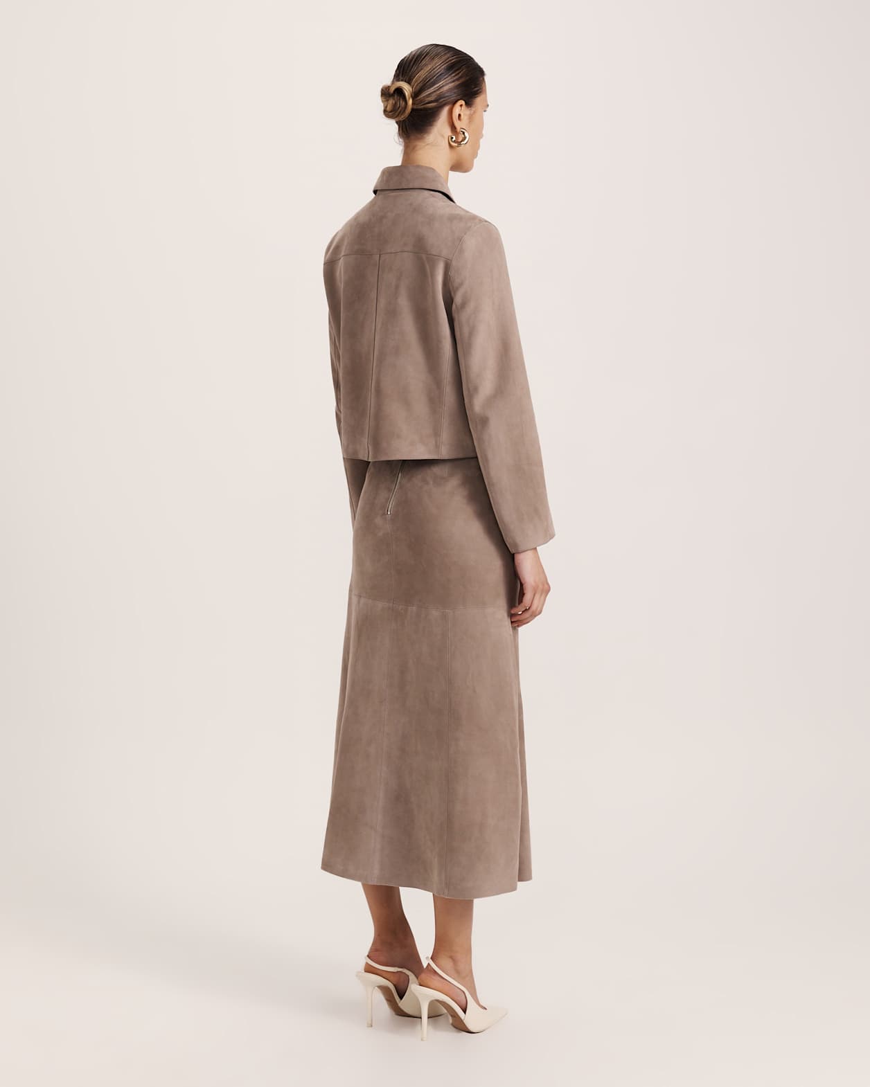 Nadia Suede Jacket in MINK