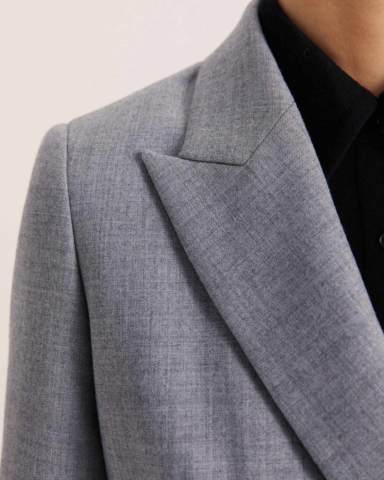 Jaimee Double Breasted Blazer in GREY MELANGE