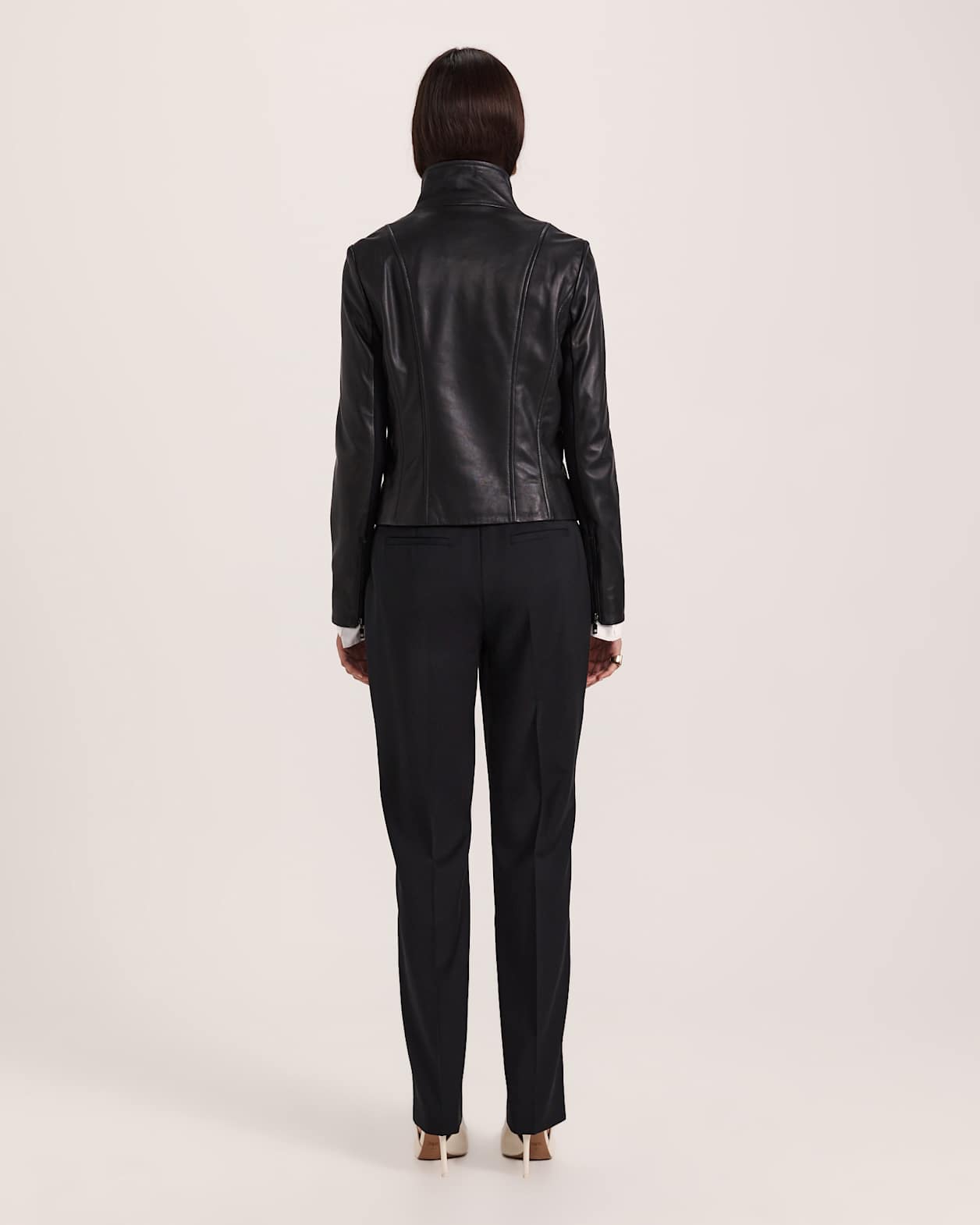 Lola Leather Jacket in BLACK