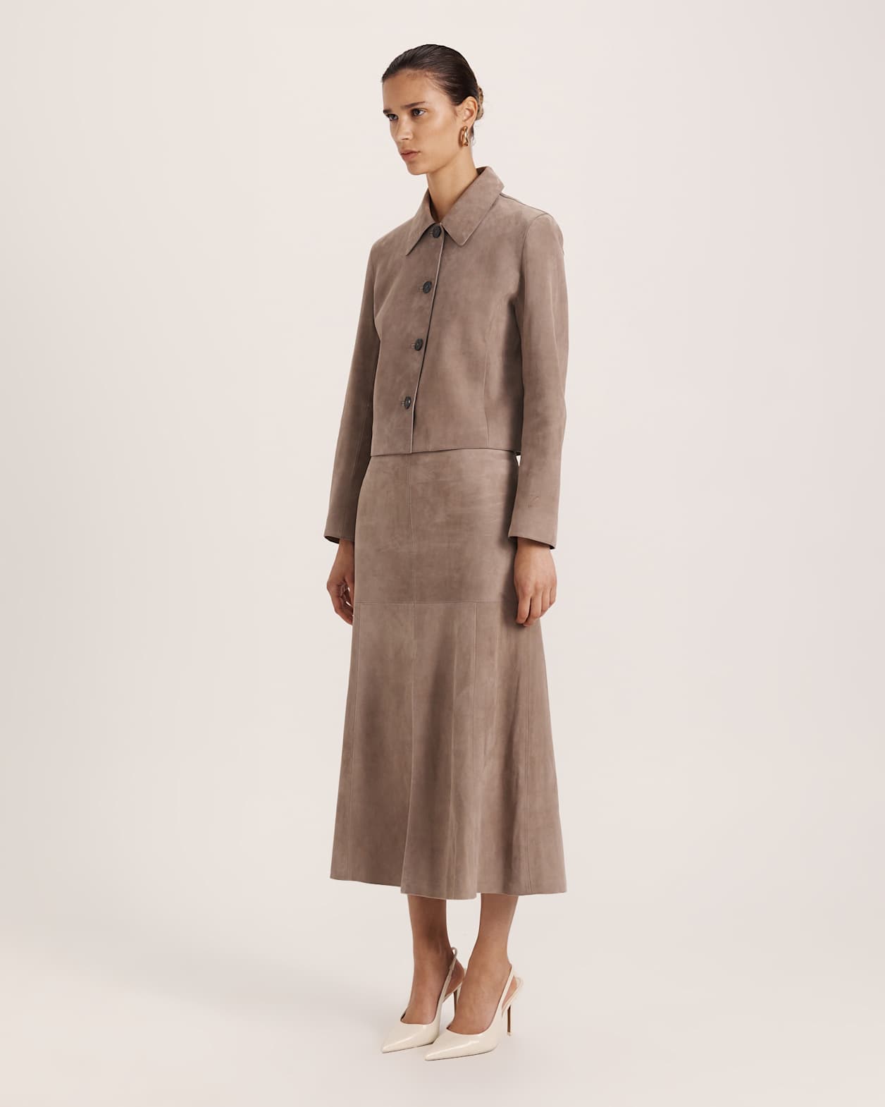 Nadia Suede Jacket in MINK
