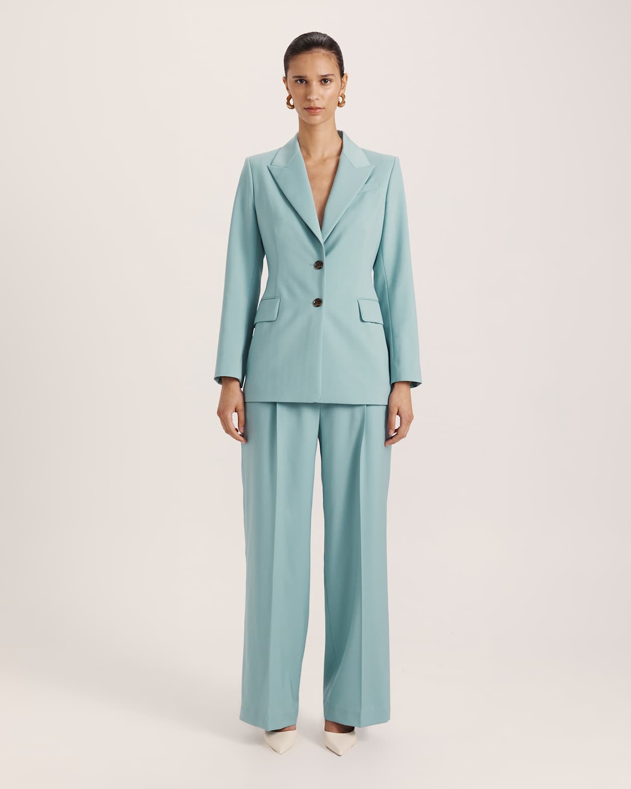 Suki Classic Wool Blazer in SEAFOAM