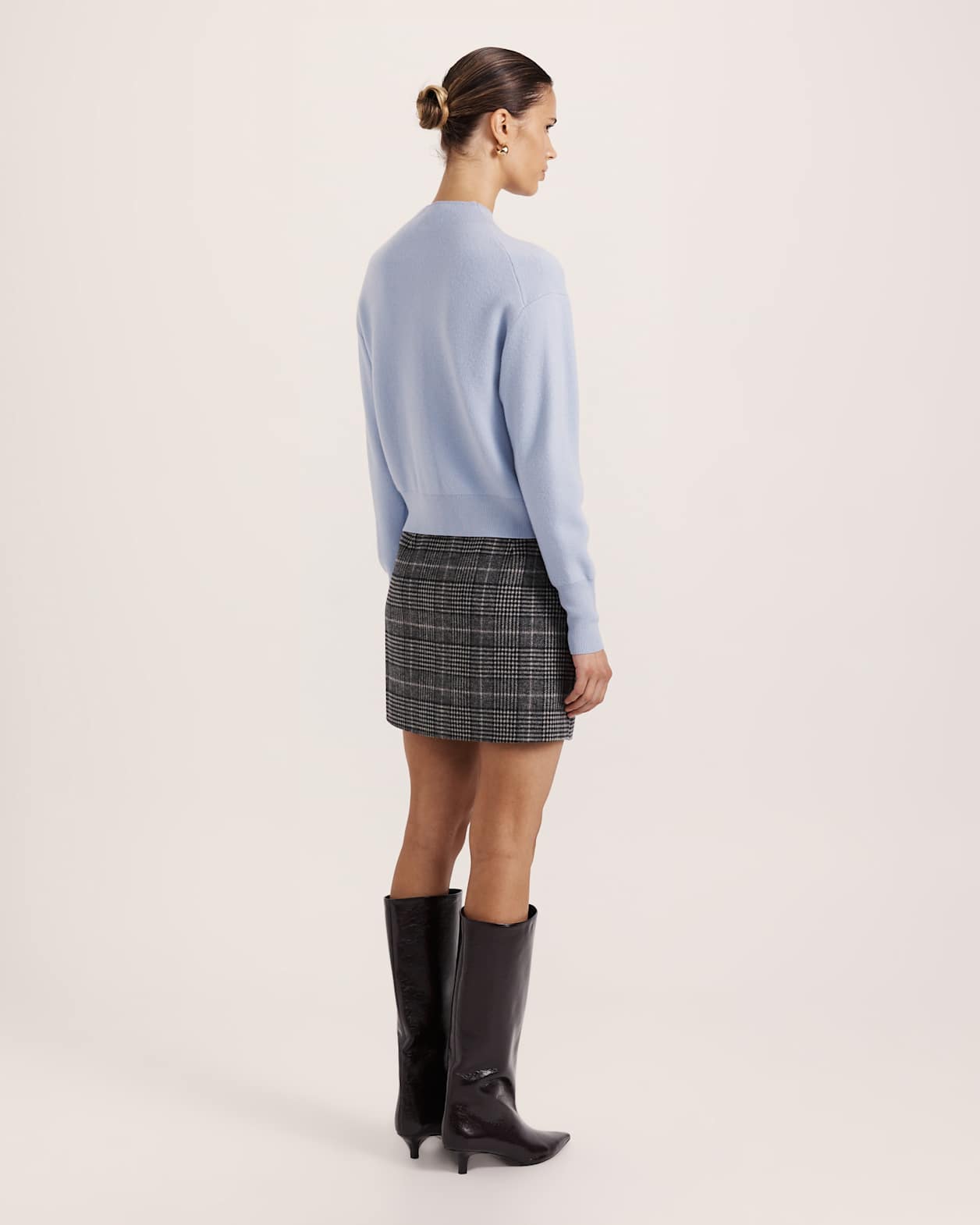 Boiled Wool Batwing Cardi in PERIWINKLE
