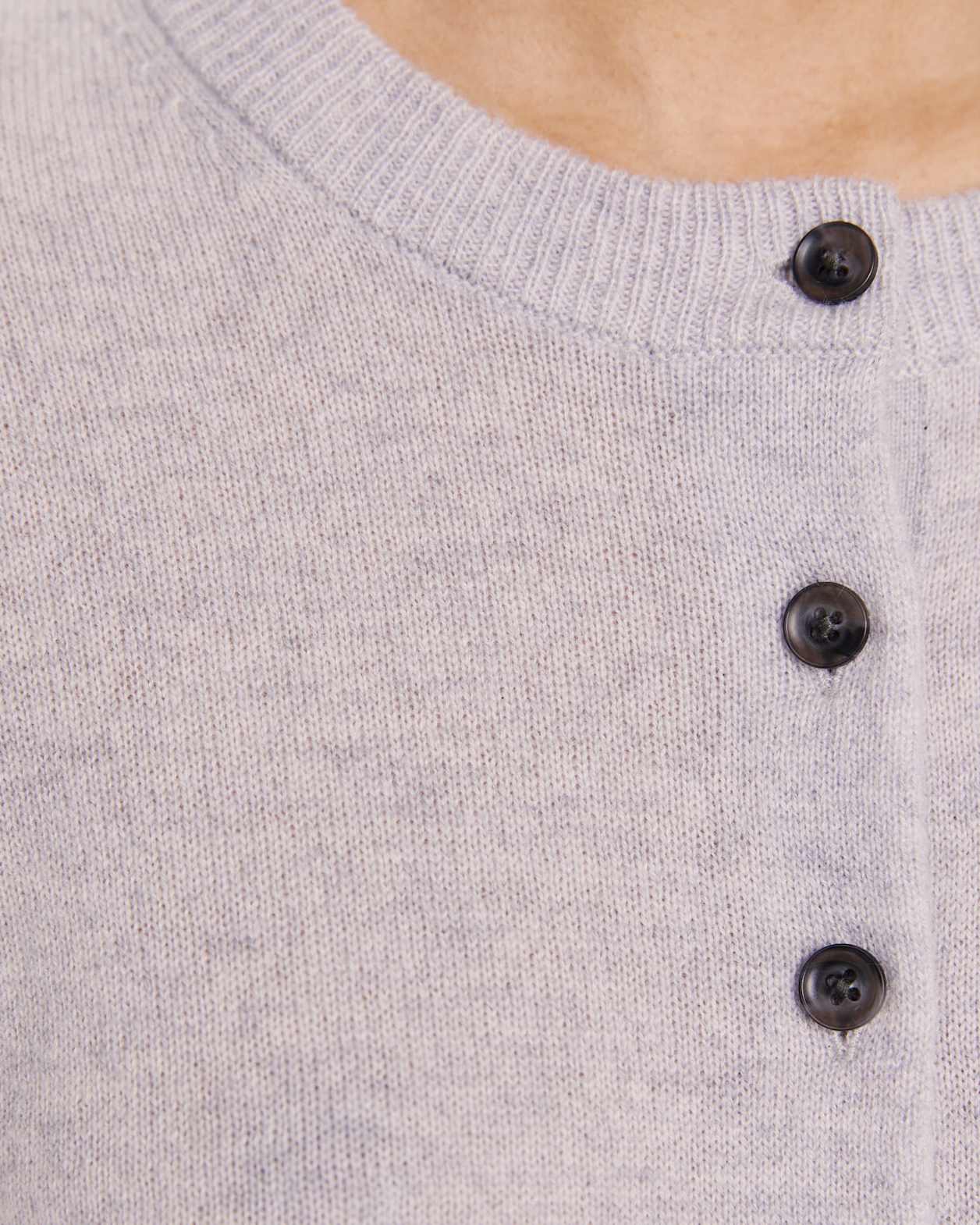 Classic Cashmere Cardi in GREY MELANGE