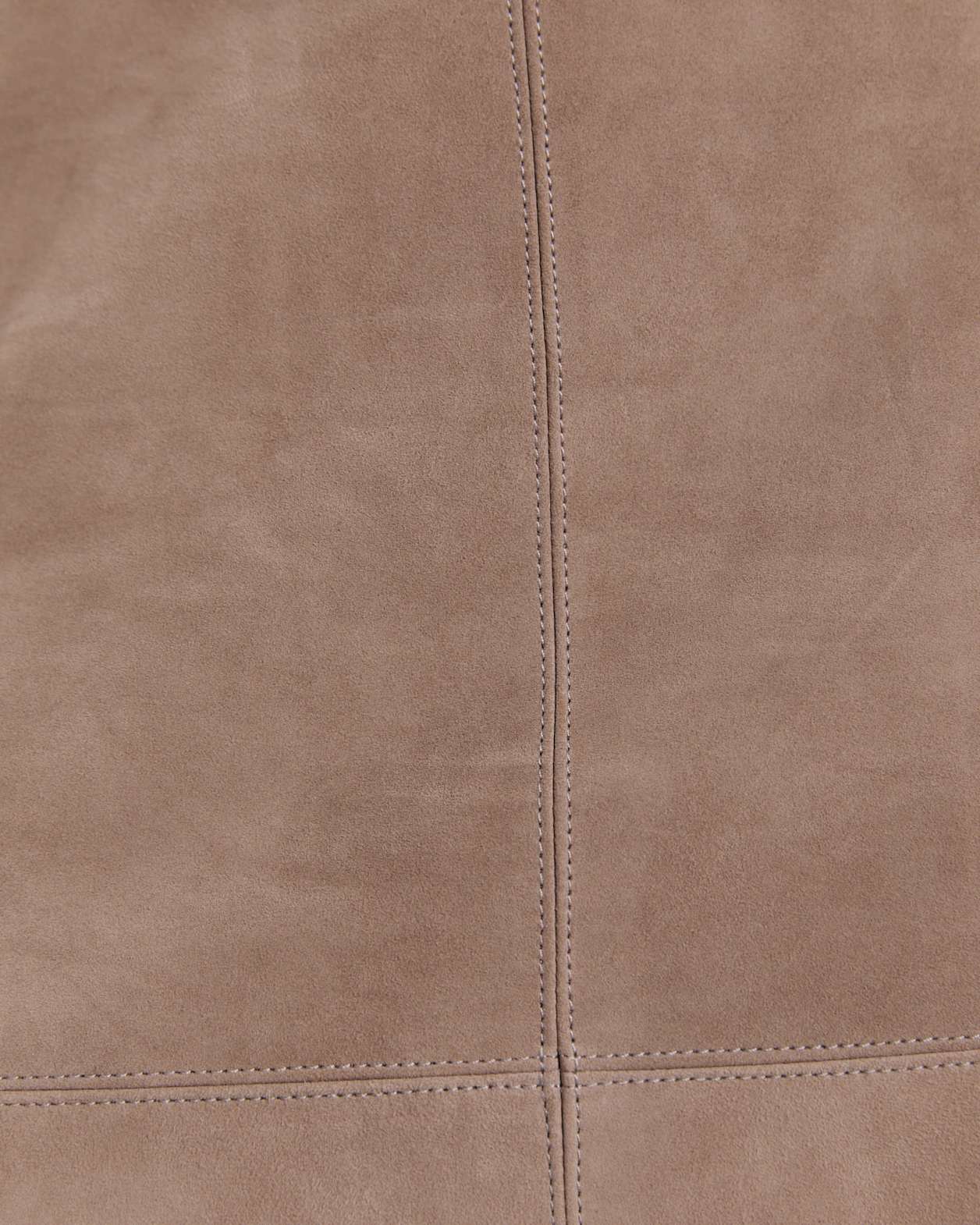 Nadia Suede Midi Skirt in MINK