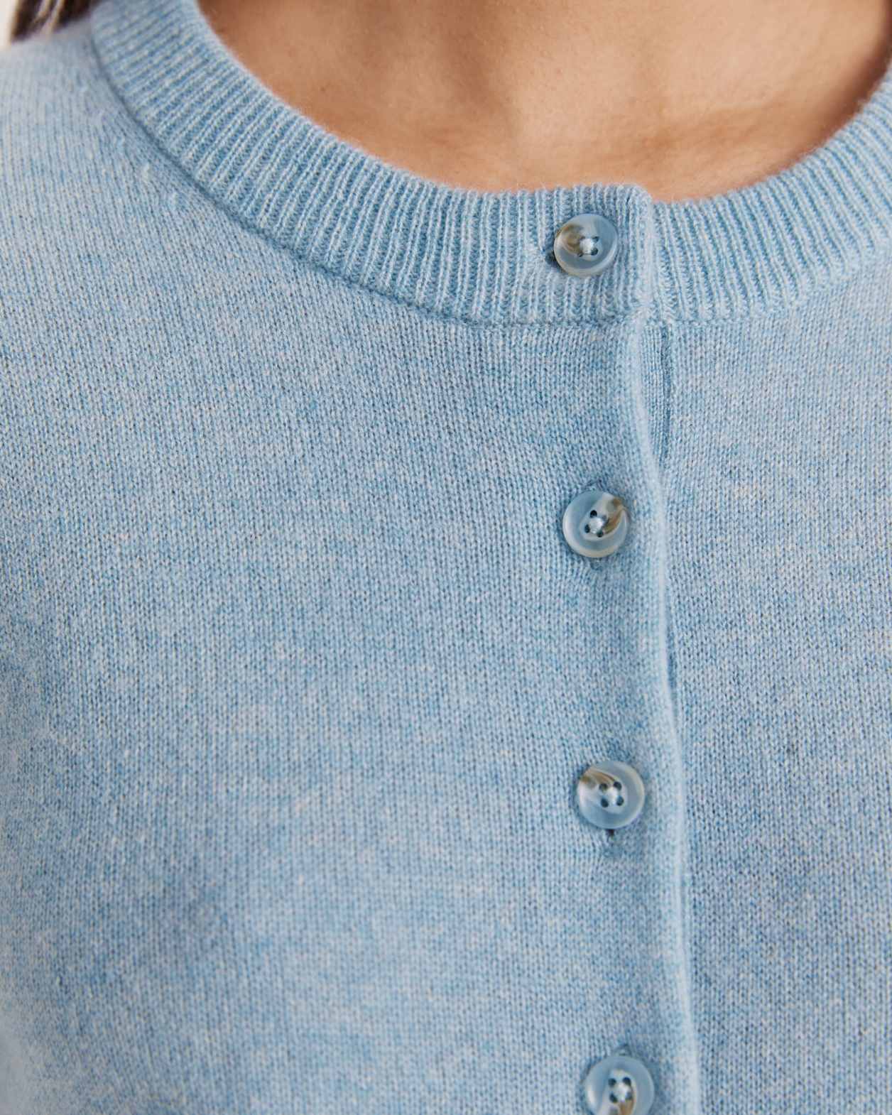 Classic Cashmere Cardi in SEAFOAM