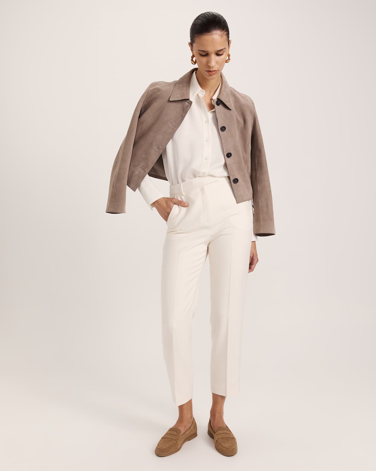 Prudence Slim Leg Pant in MILK