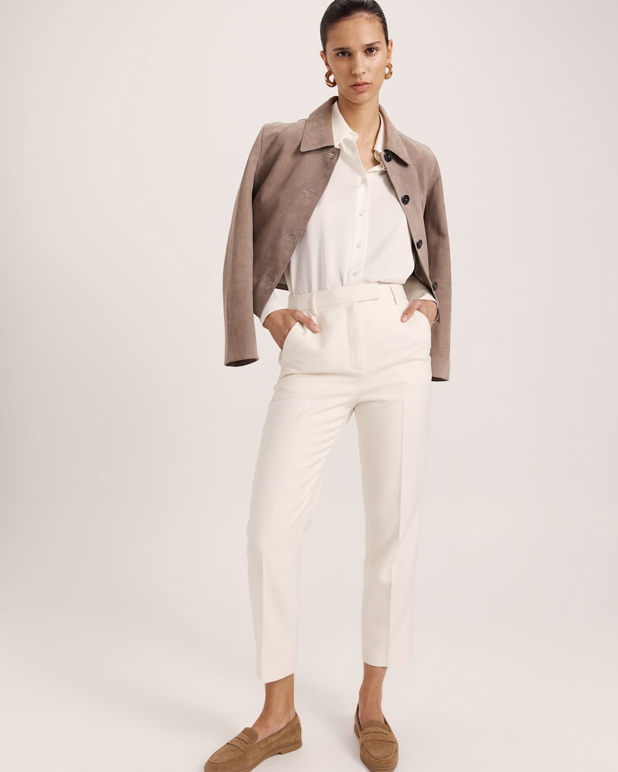 Prudence Slim Leg Pant in MILK