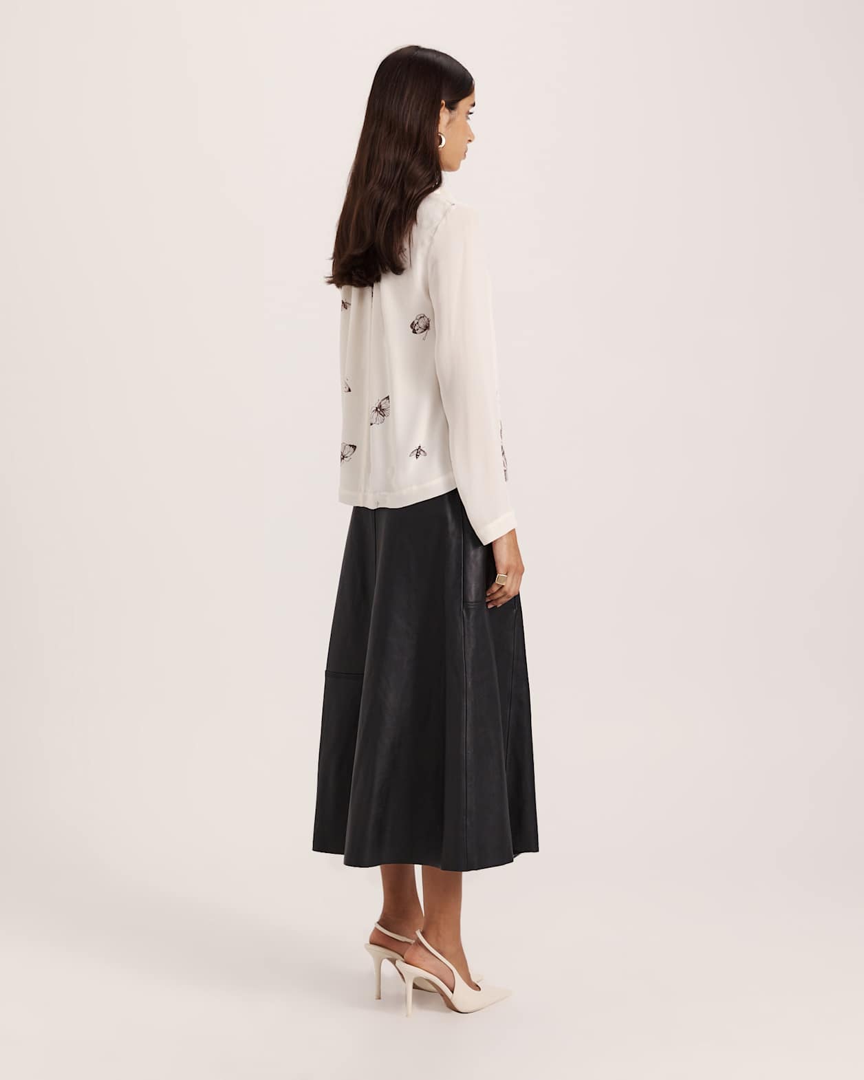 Aurora Silk High Neck Top in MULTI