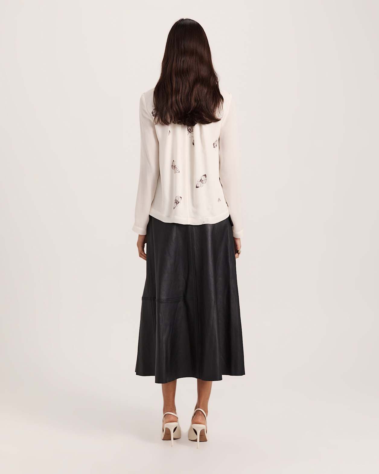 Aurora Silk High Neck Top in MULTI