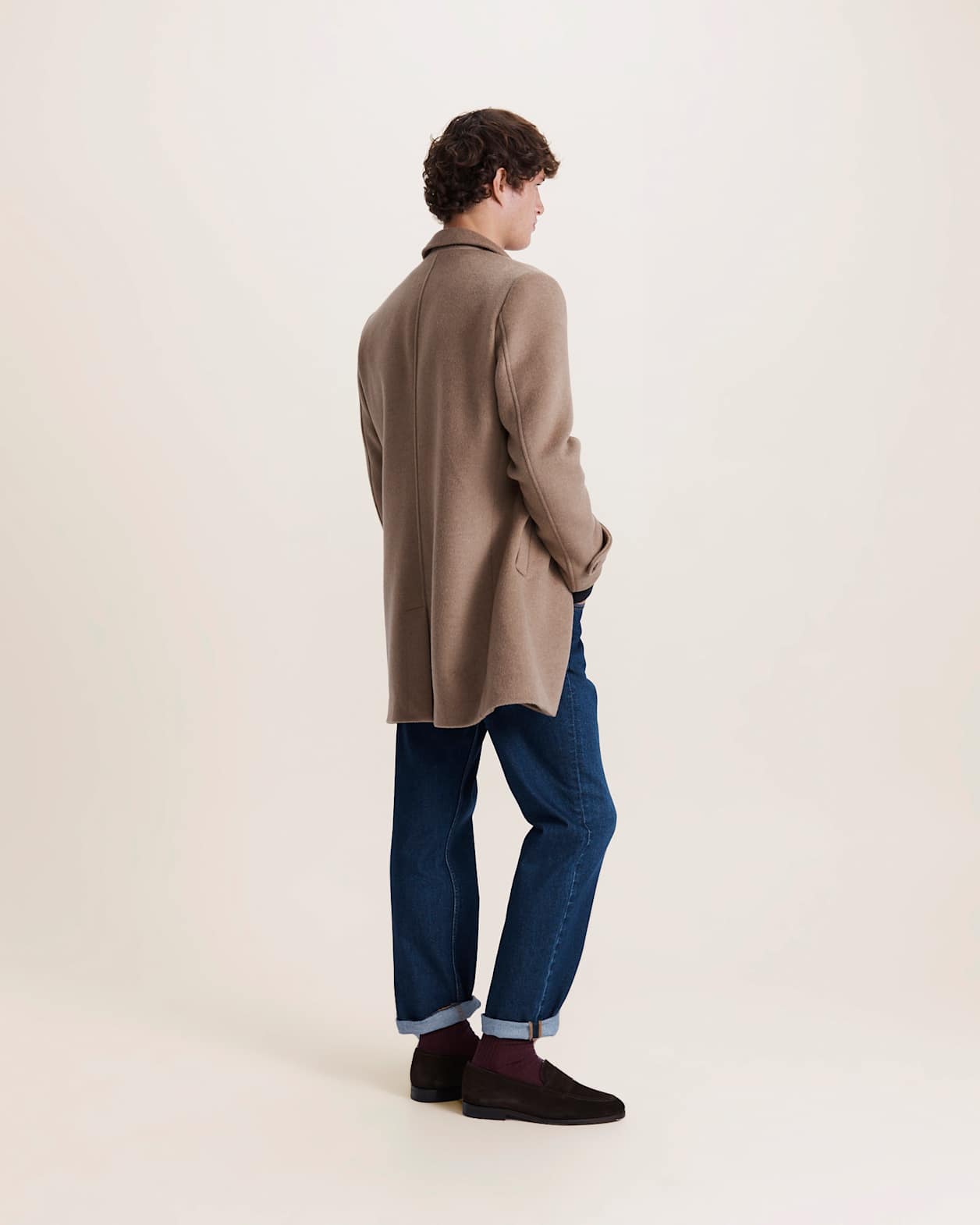 Christopher Wool Overcoat in OATMEAL