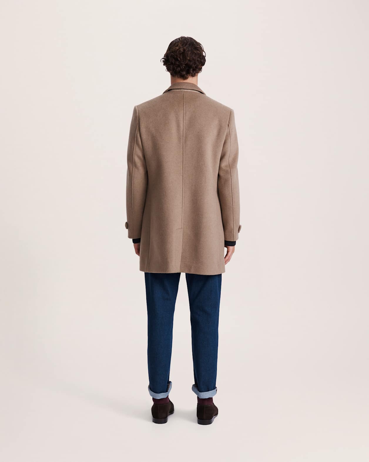 Christopher Wool Overcoat in OATMEAL