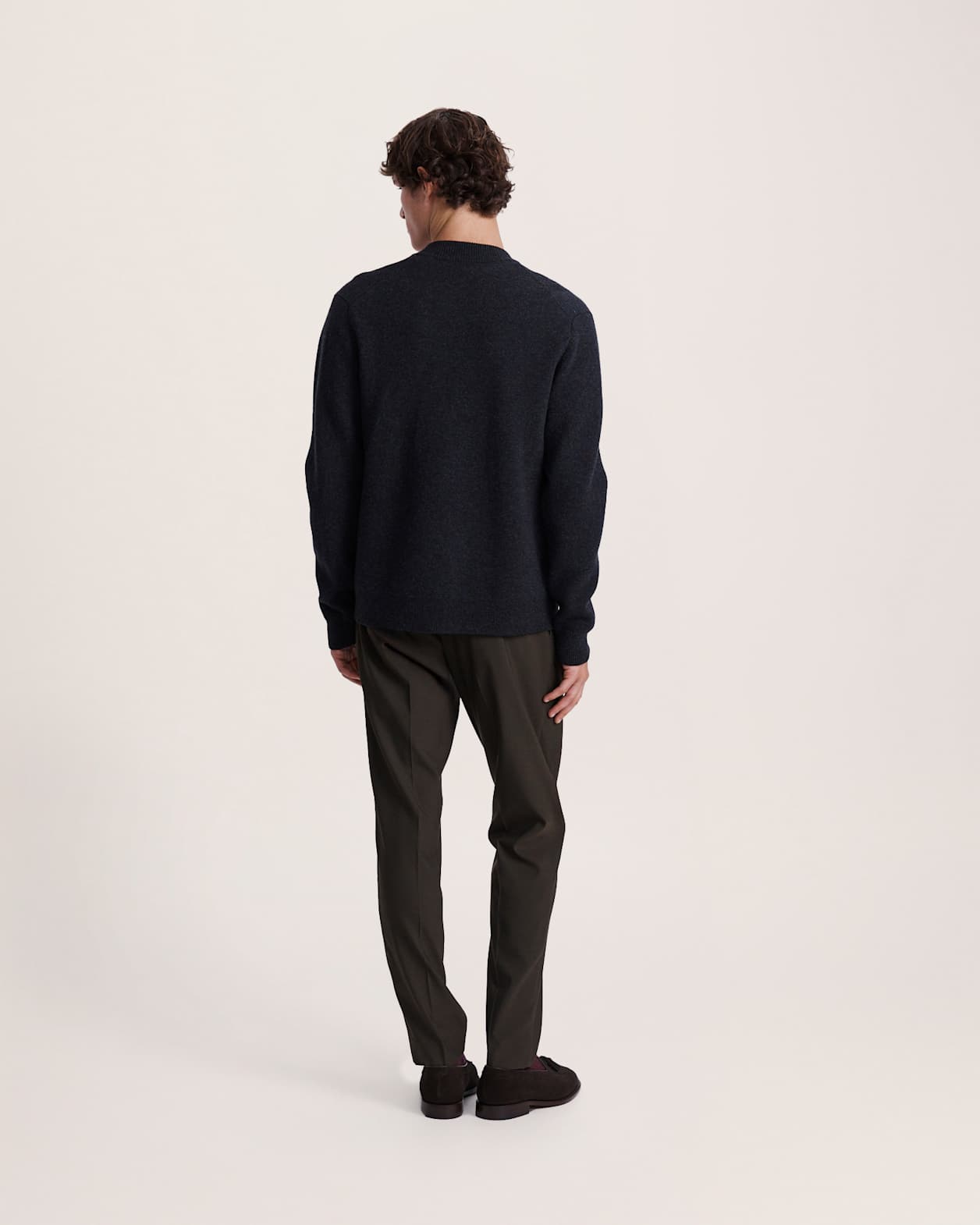 Claude Zip Through Knit in CHARCOAL