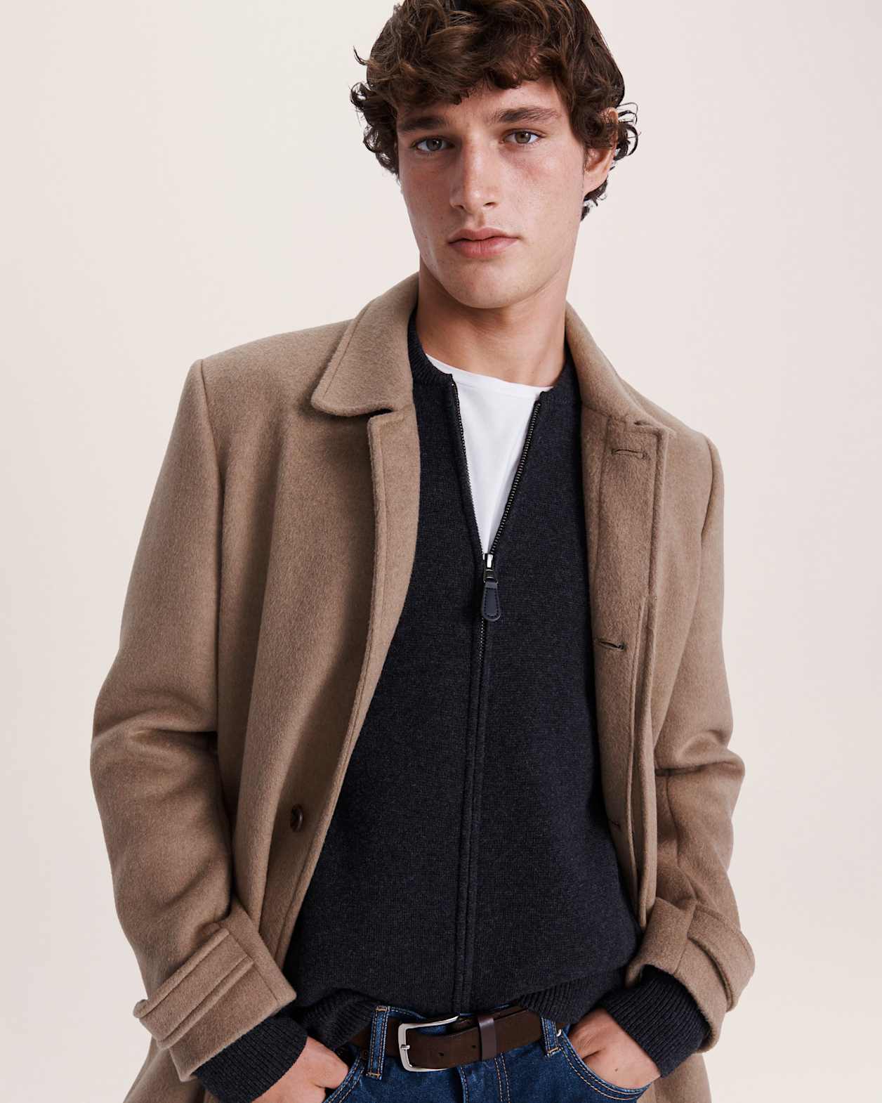 Christopher Wool Overcoat in OATMEAL