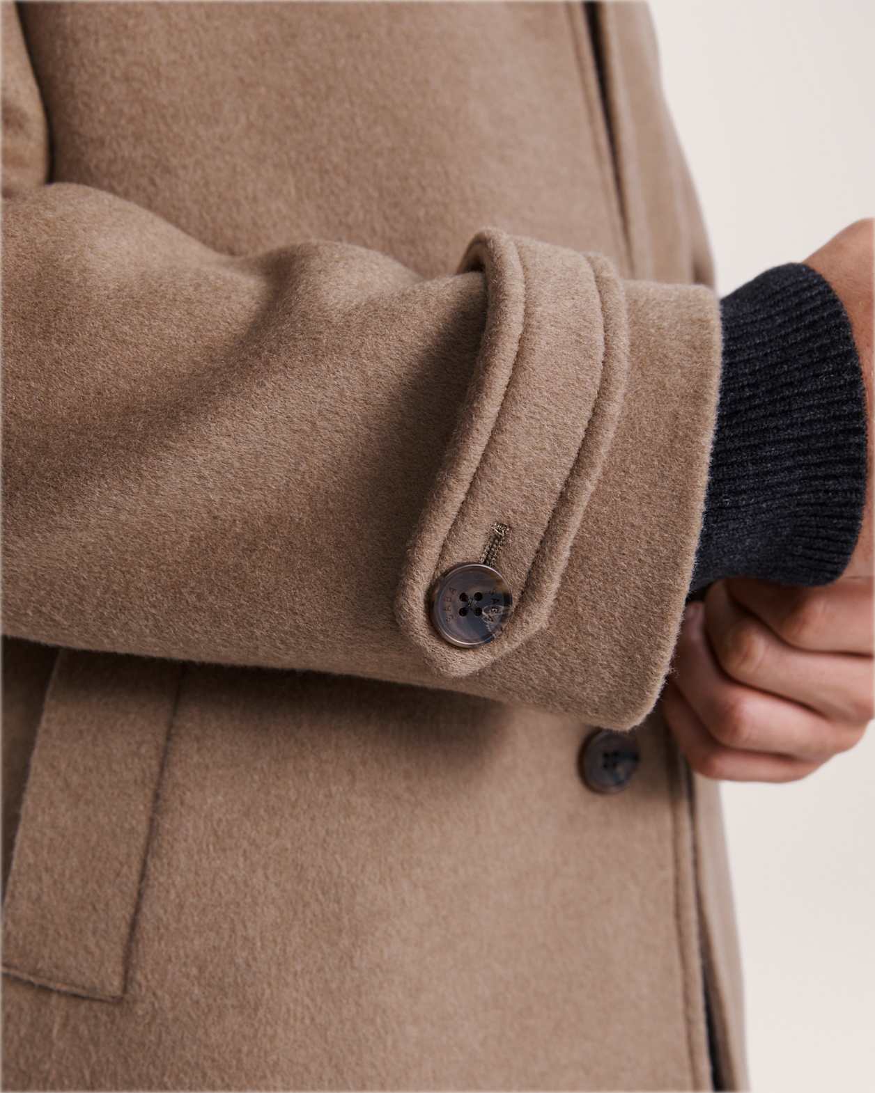Christopher Wool Overcoat in OATMEAL